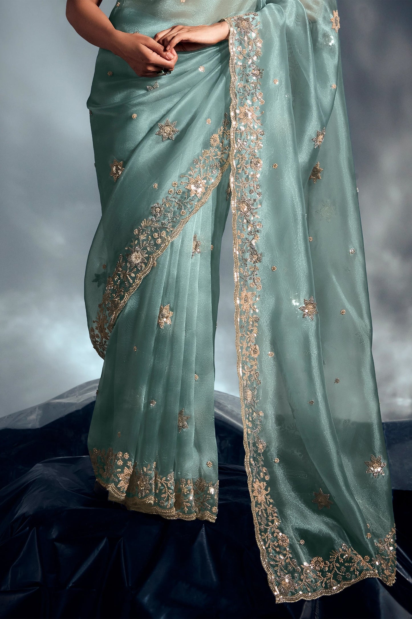 Light Blue Embroidered Tissue Silk Saree-SAR10212_5_SareeButa.com
