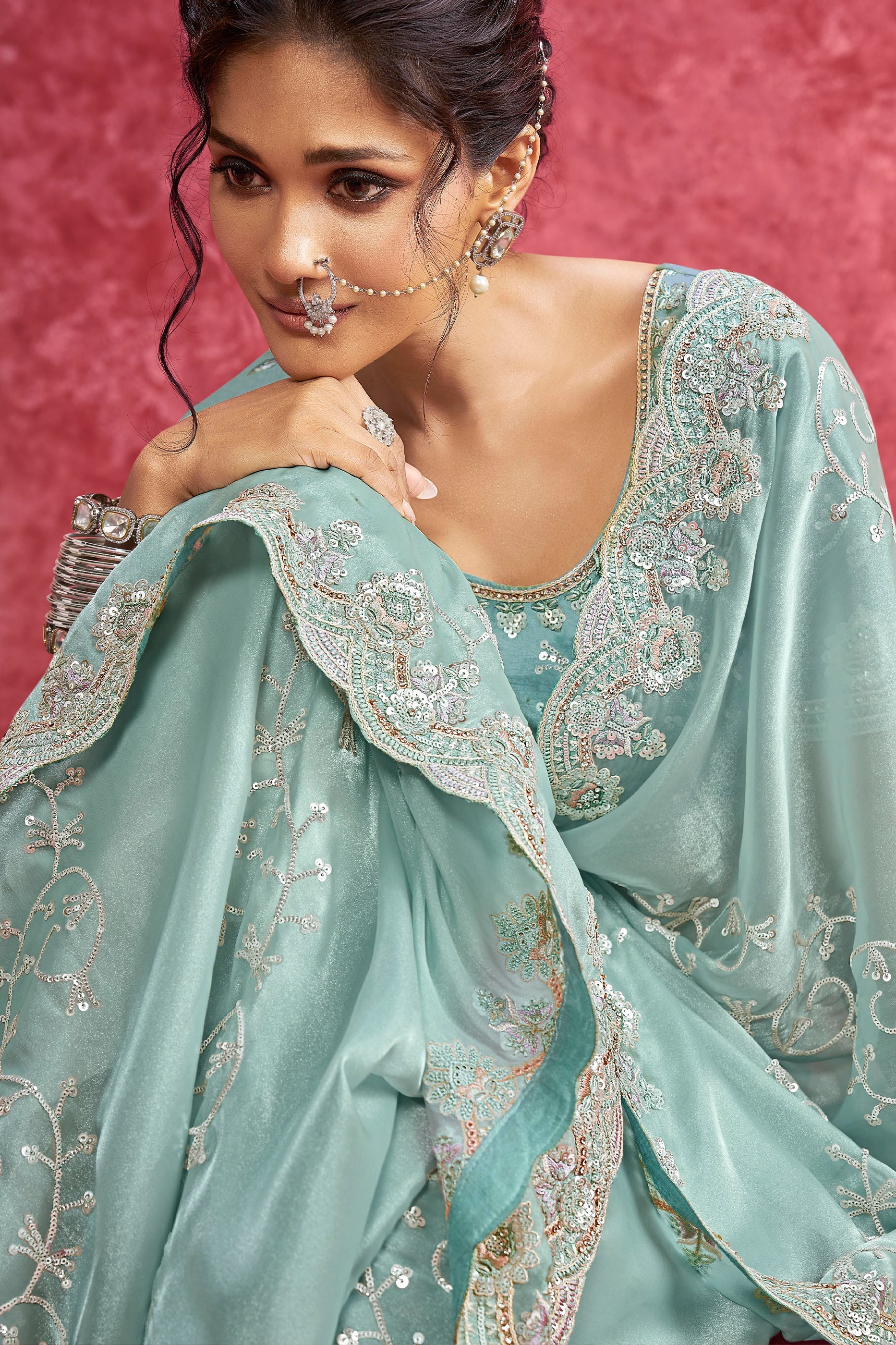 Light Blue Embroidered Satin Silk Saree-SAR10276_2_SareeButa.com