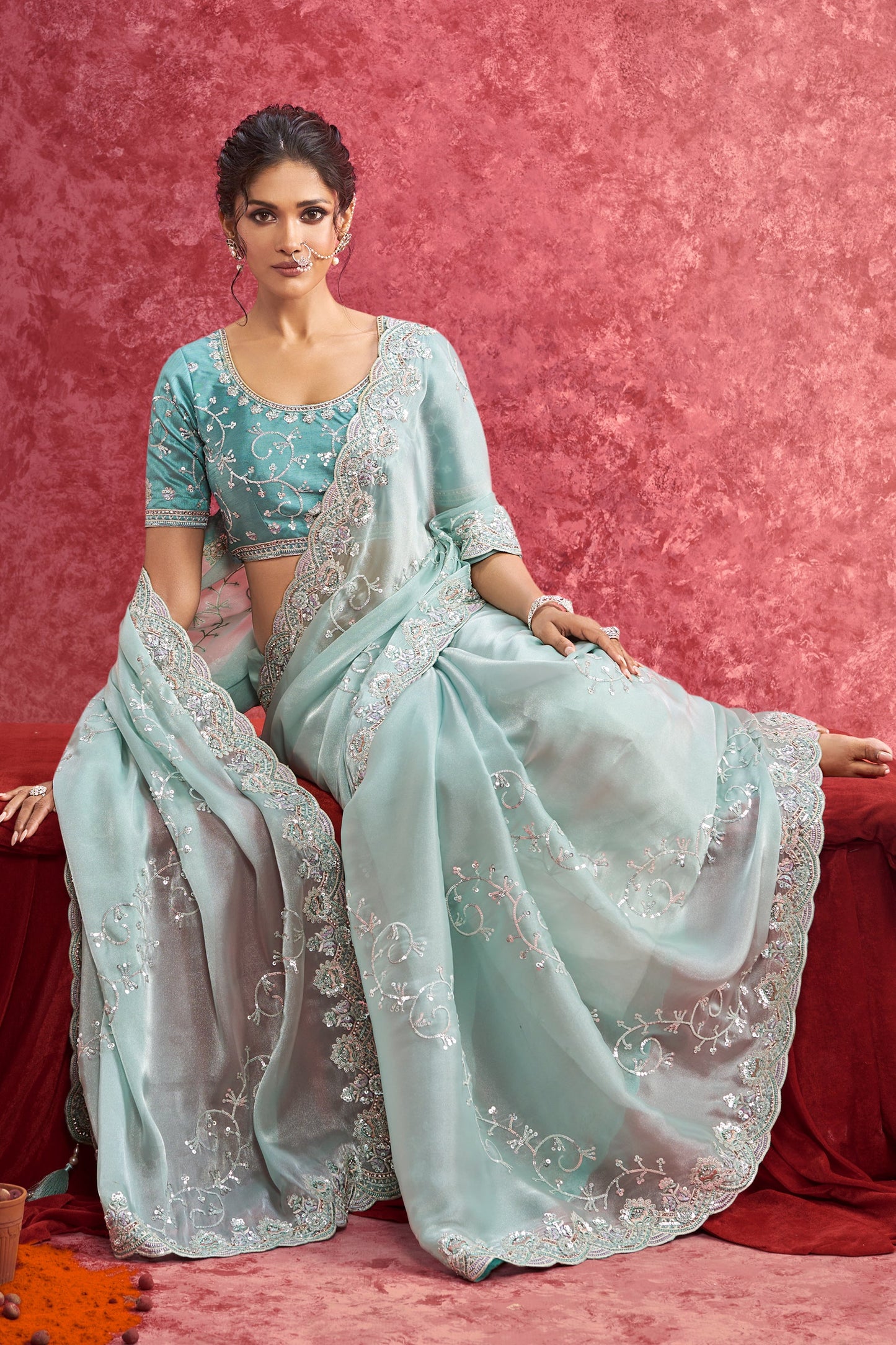 Light Blue Embroidered Satin Silk Saree-SAR10276_3_SareeButa.com