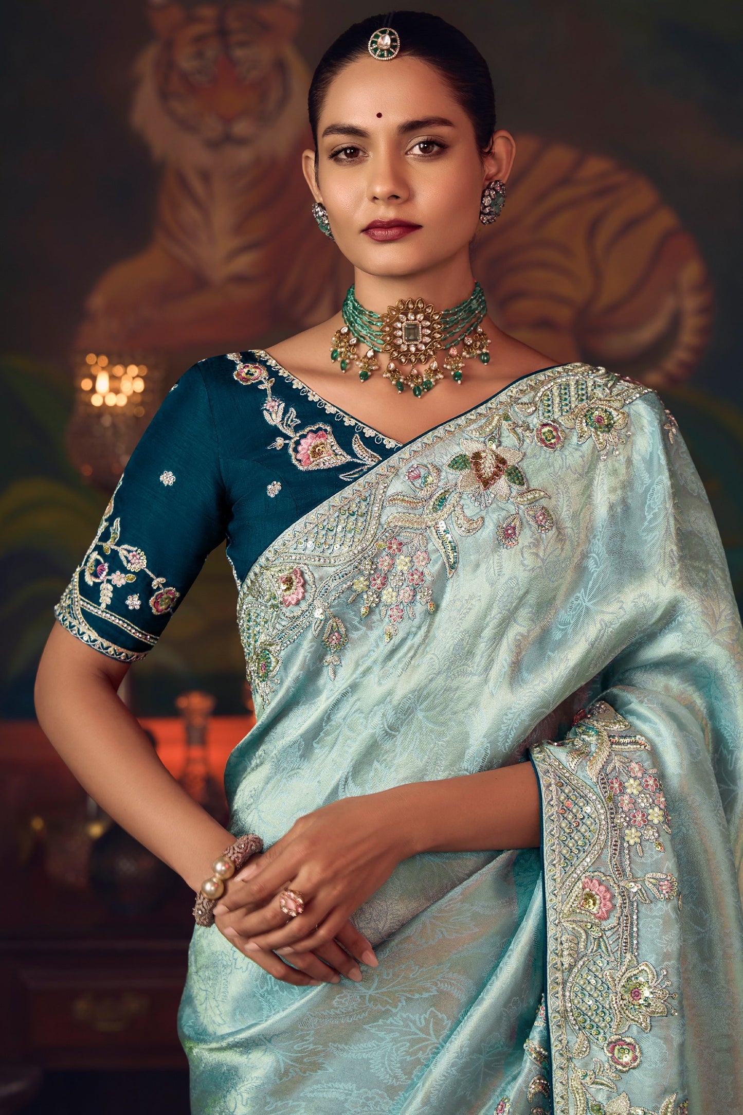 Light Blue Heavy Work Silk Saree-SAR10982_3_SareeButa.com