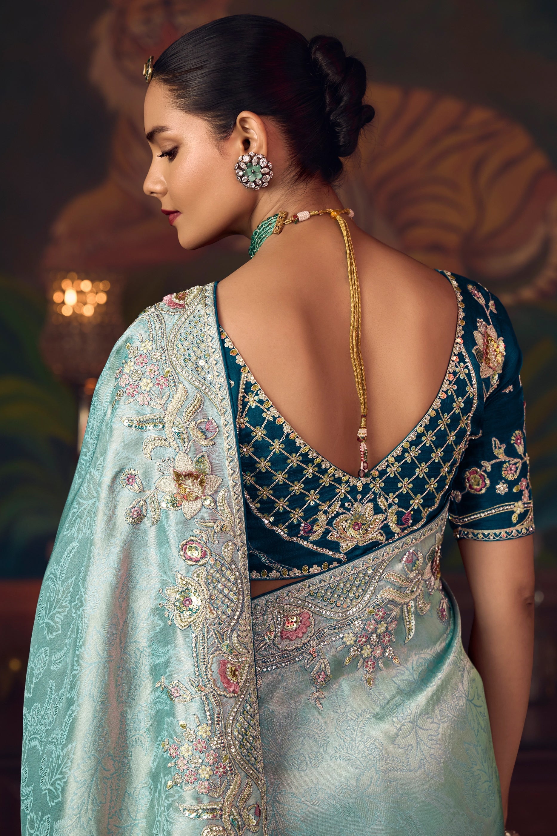 Light Blue Heavy Work Silk Saree-SAR10982_4_SareeButa.com