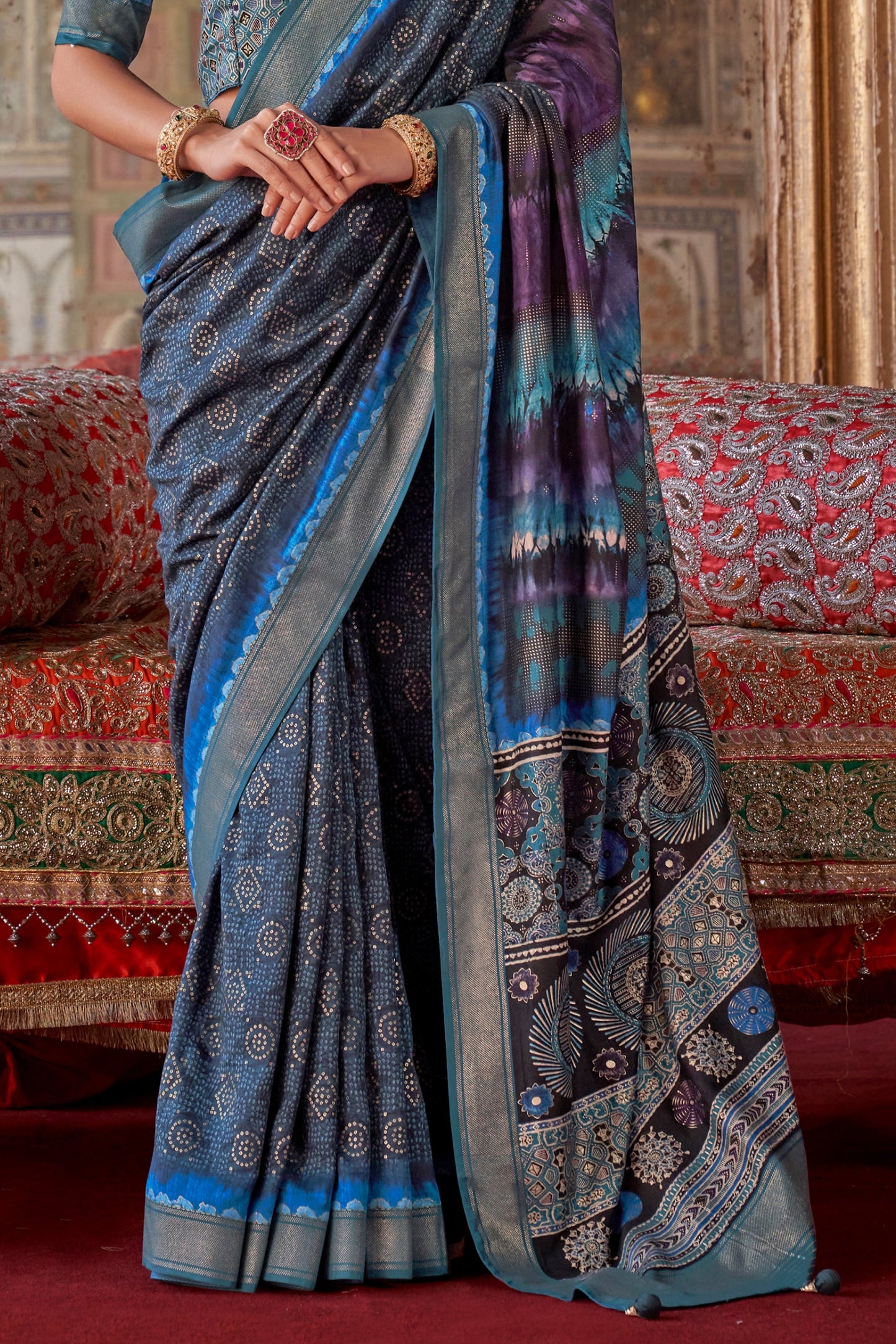 Light Blue Printed Silk Saree-SAR10109_4_SareeButa.com