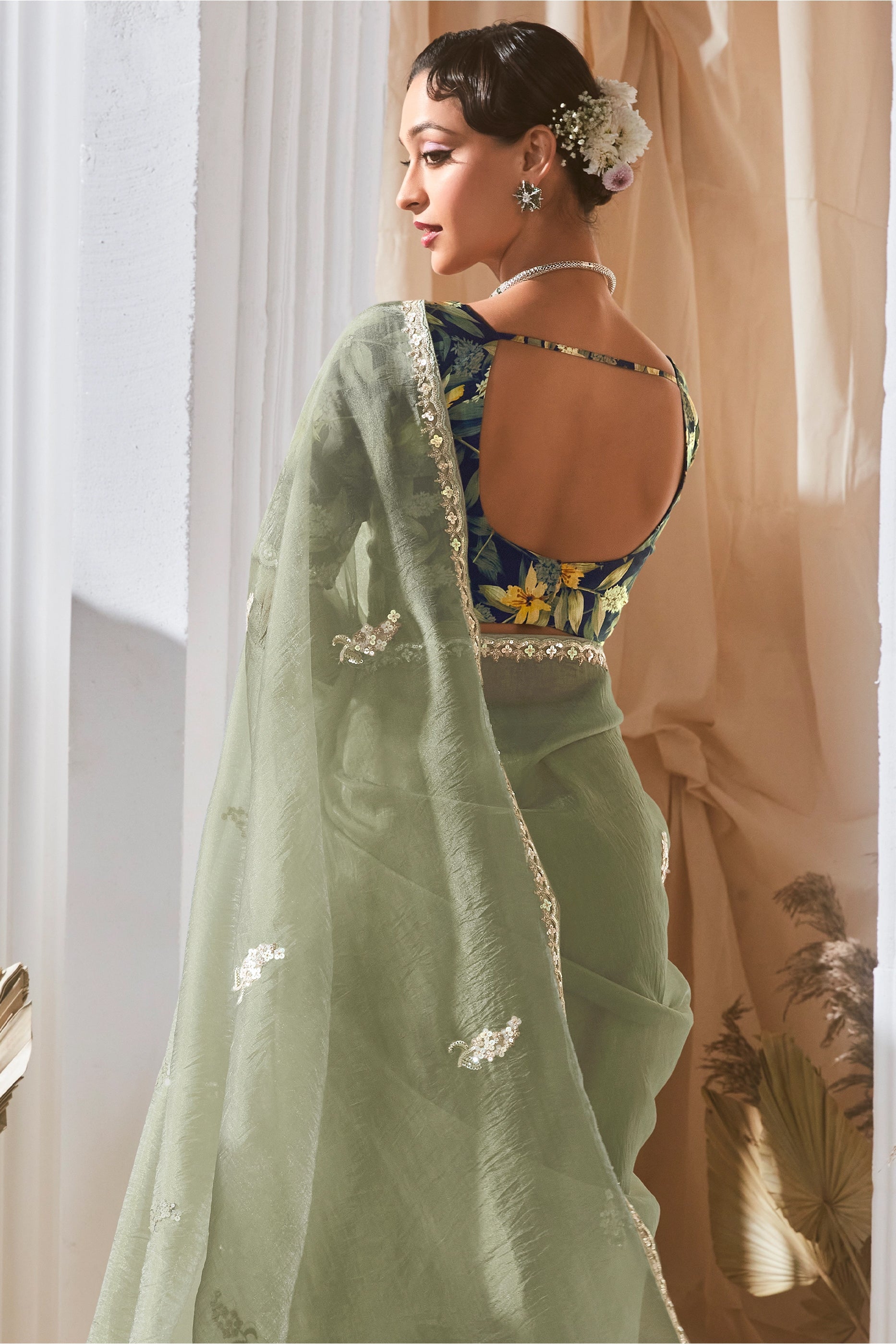 Light Green Embroidered Tissue Silk Saree-SAR10228_3_SareeButa.com