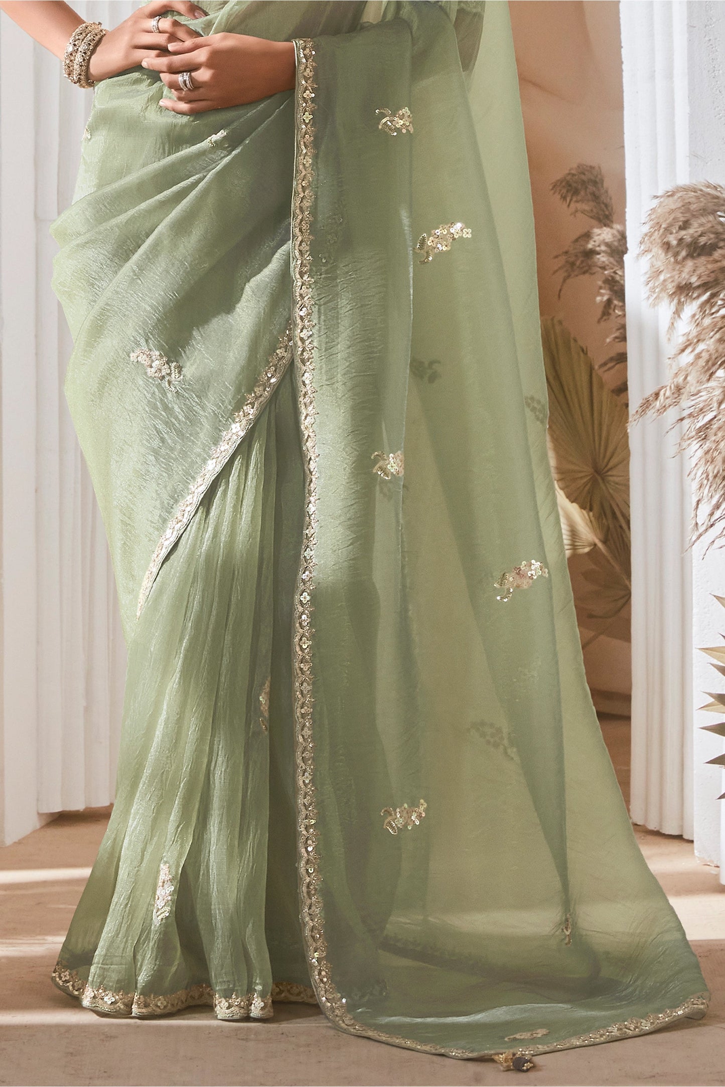 Light Green Embroidered Tissue Silk Saree-SAR10228_5_SareeButa.com