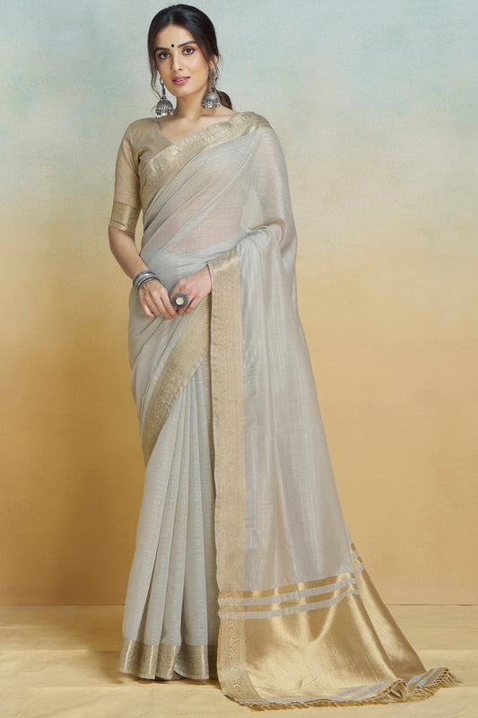 Light Grey Printed Khadi Silk Saree-ZB134471_1_SareeButa.com