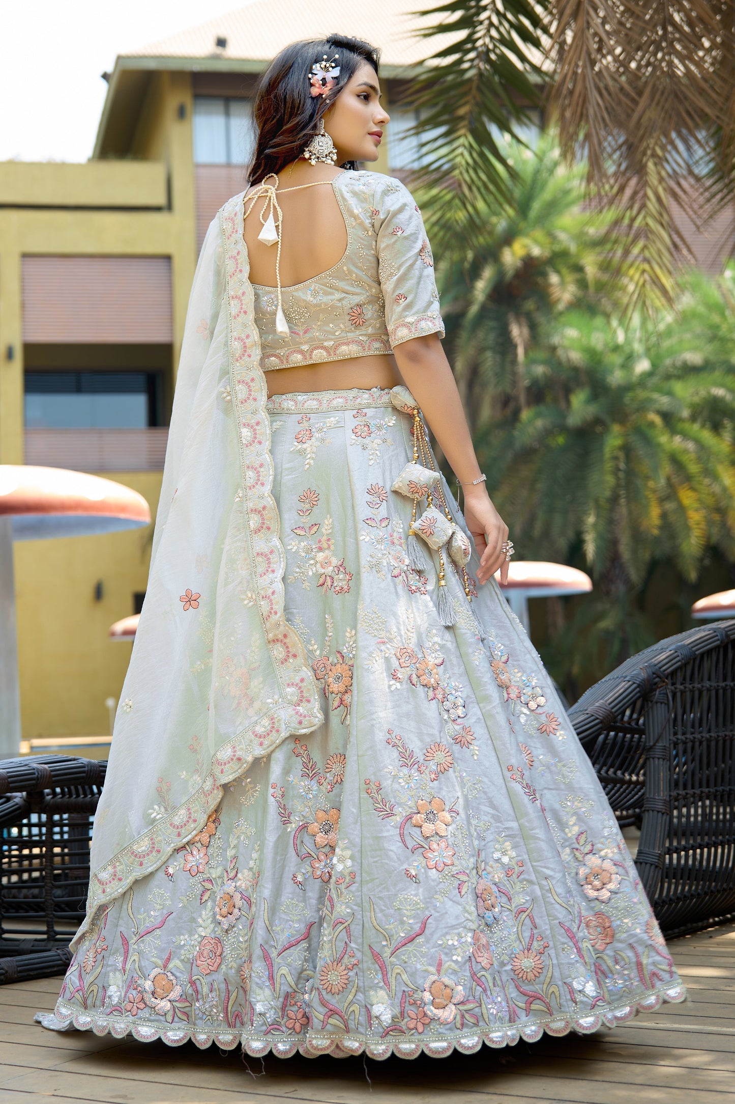 Light Grey Semi-Stitched Embroidered Silk Lehenga-SAR10727_5_SareeButa.com