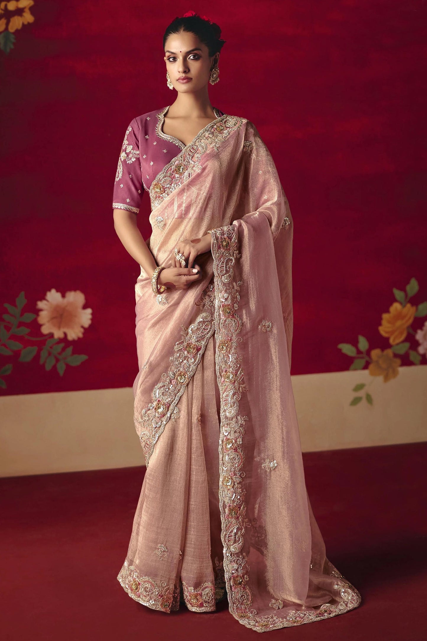 Light Pink Embroidered Tissue Silk Saree-SAR11460_1_SareeButa.com