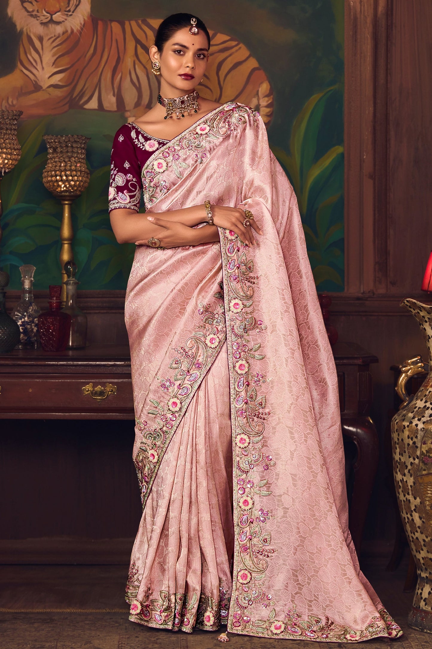 Light Pink Heavy Work Silk Saree-SAR10986_1_SareeButa.com