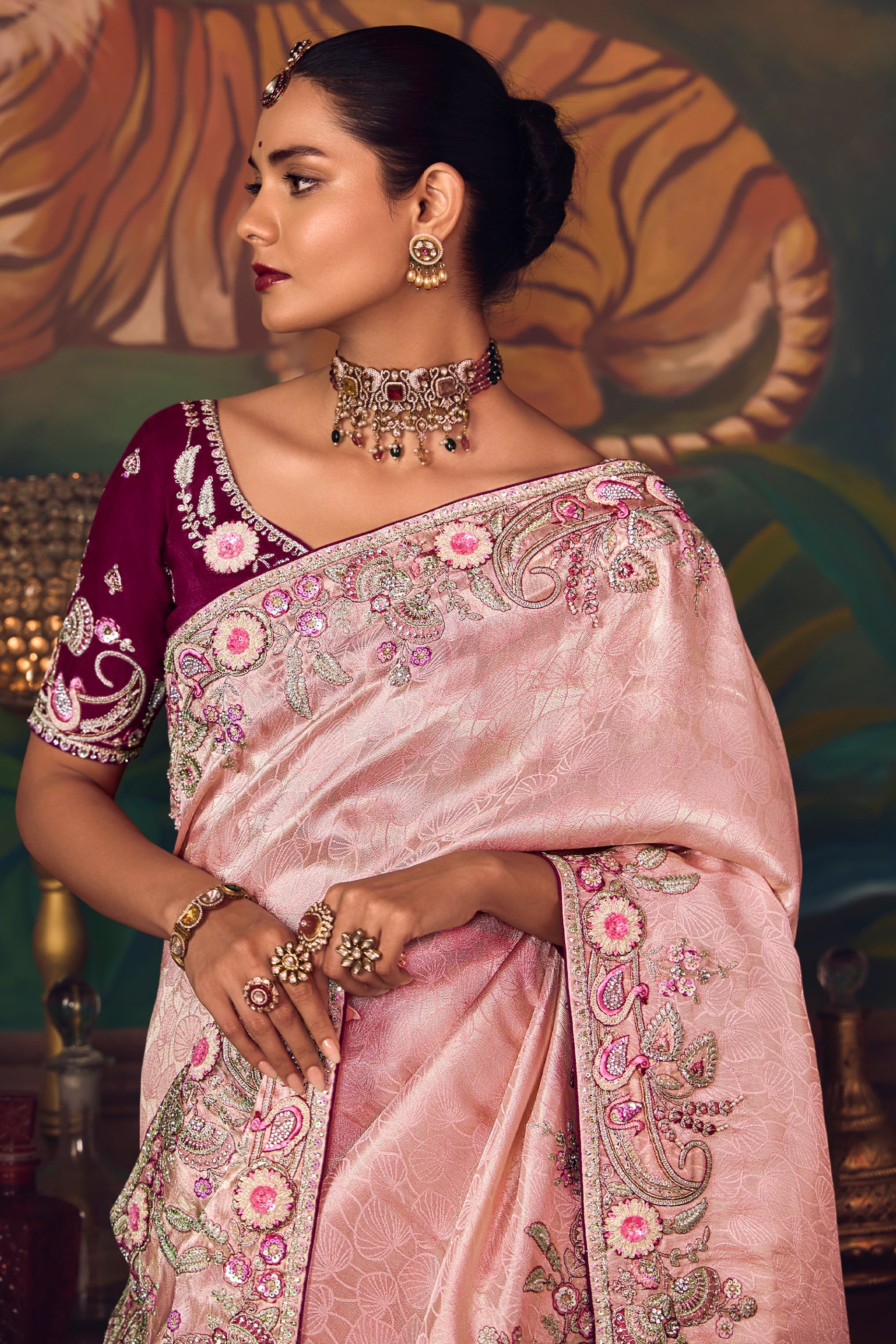 Light Pink Heavy Work Silk Saree-SAR10986_2_SareeButa.com