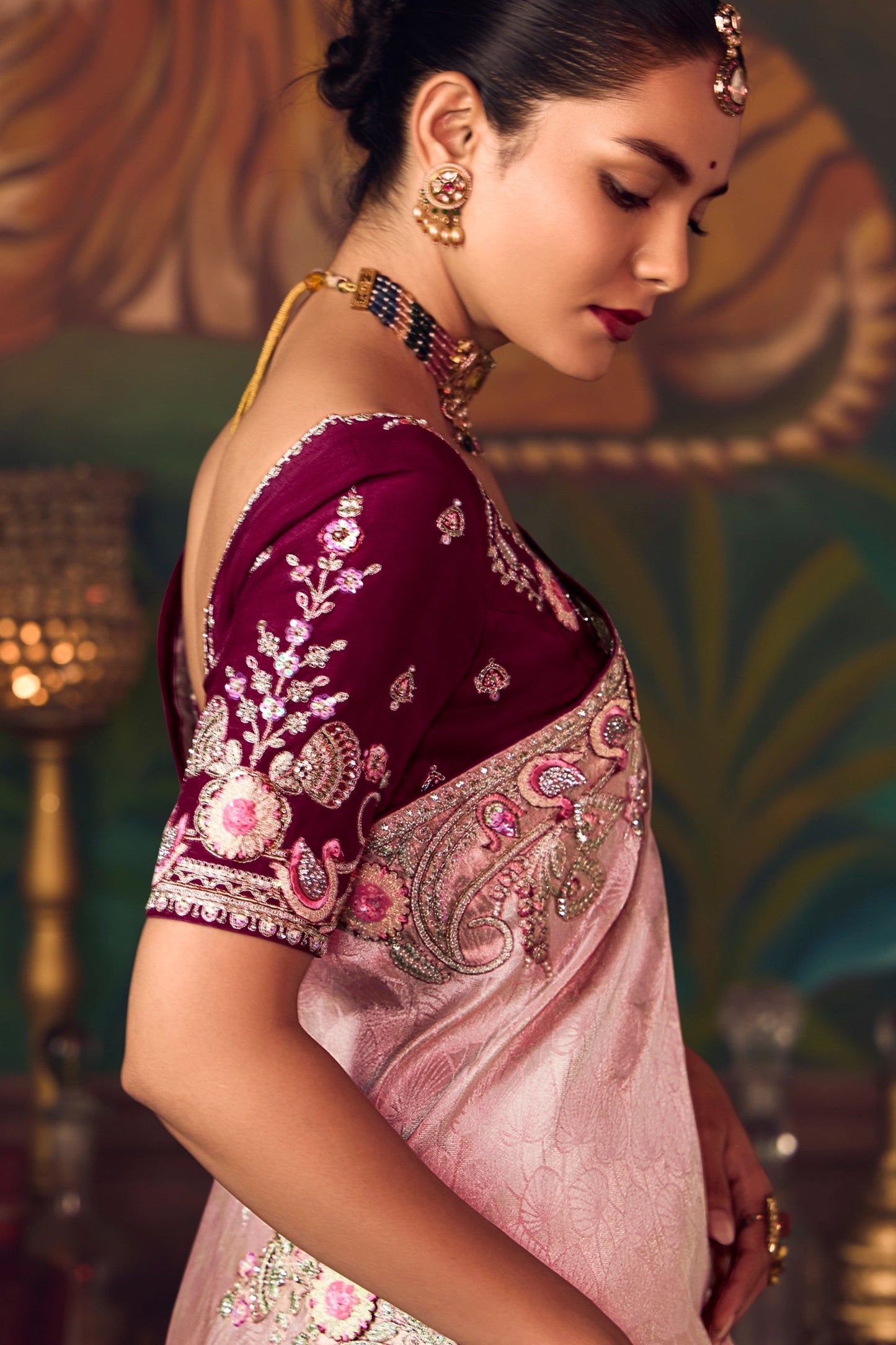 Light Pink Heavy Work Silk Saree-SAR10986_3_SareeButa.com