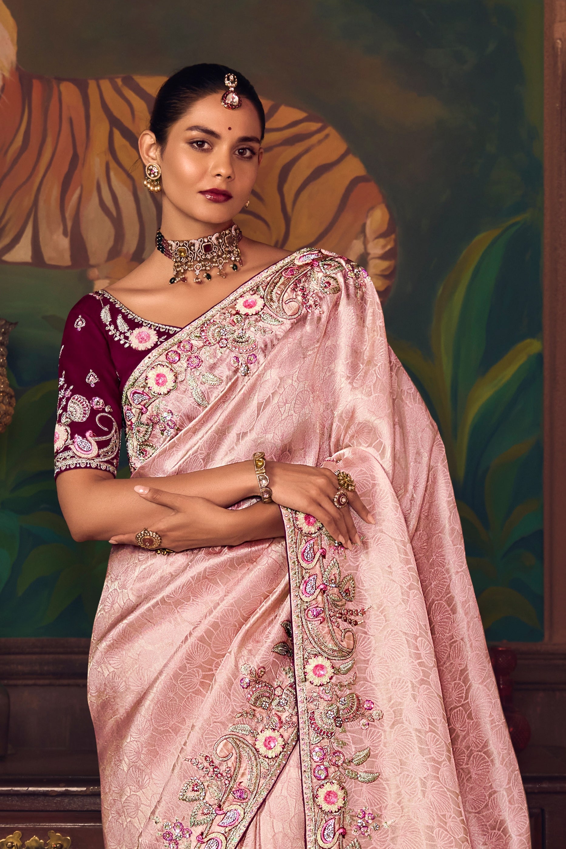 Light Pink Heavy Work Silk Saree-SAR10986_5_SareeButa.com