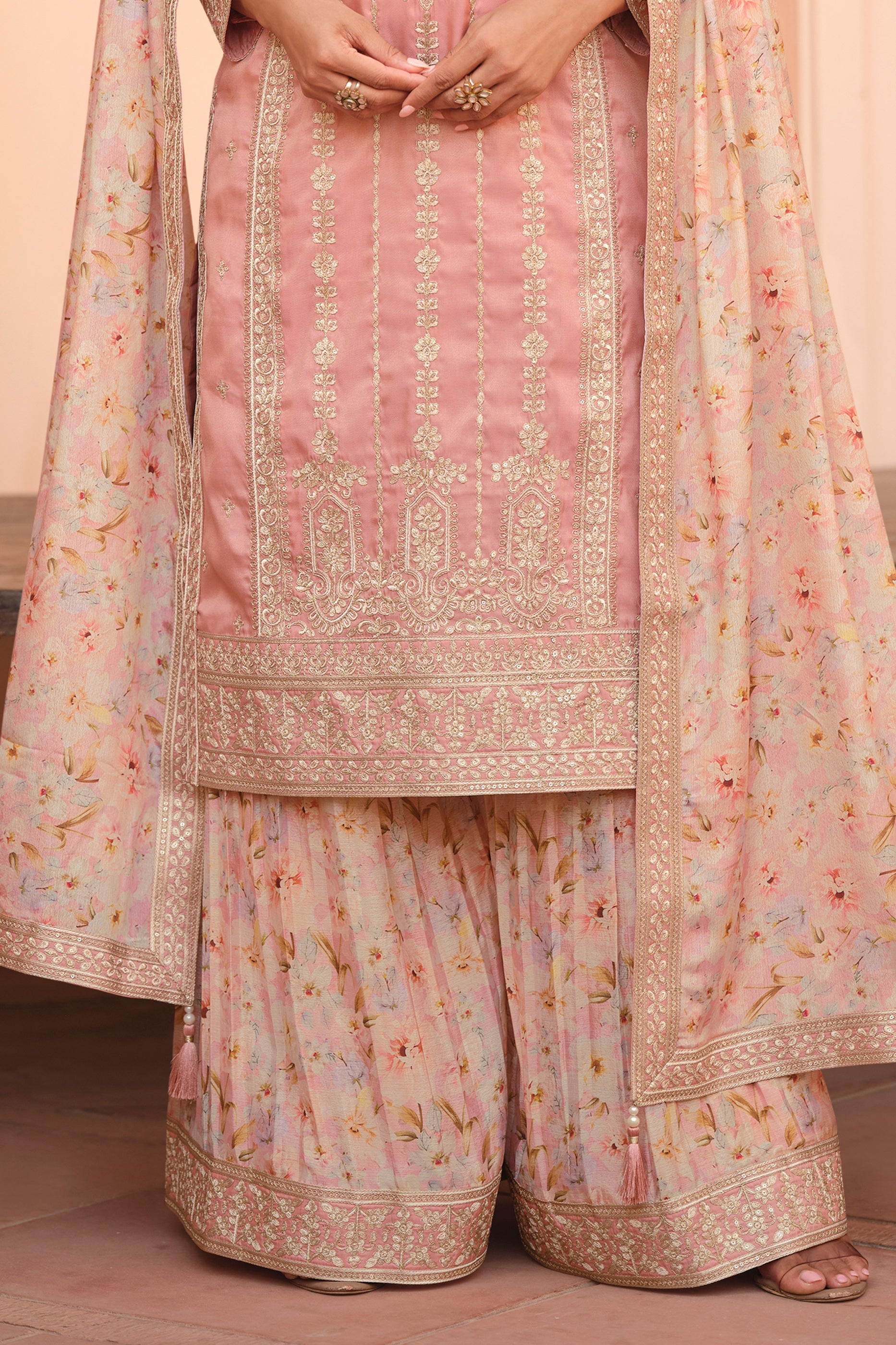 Light Pink Readymade Embroidered Simar Silk Suit-SAR10649_4_SareeButa.com