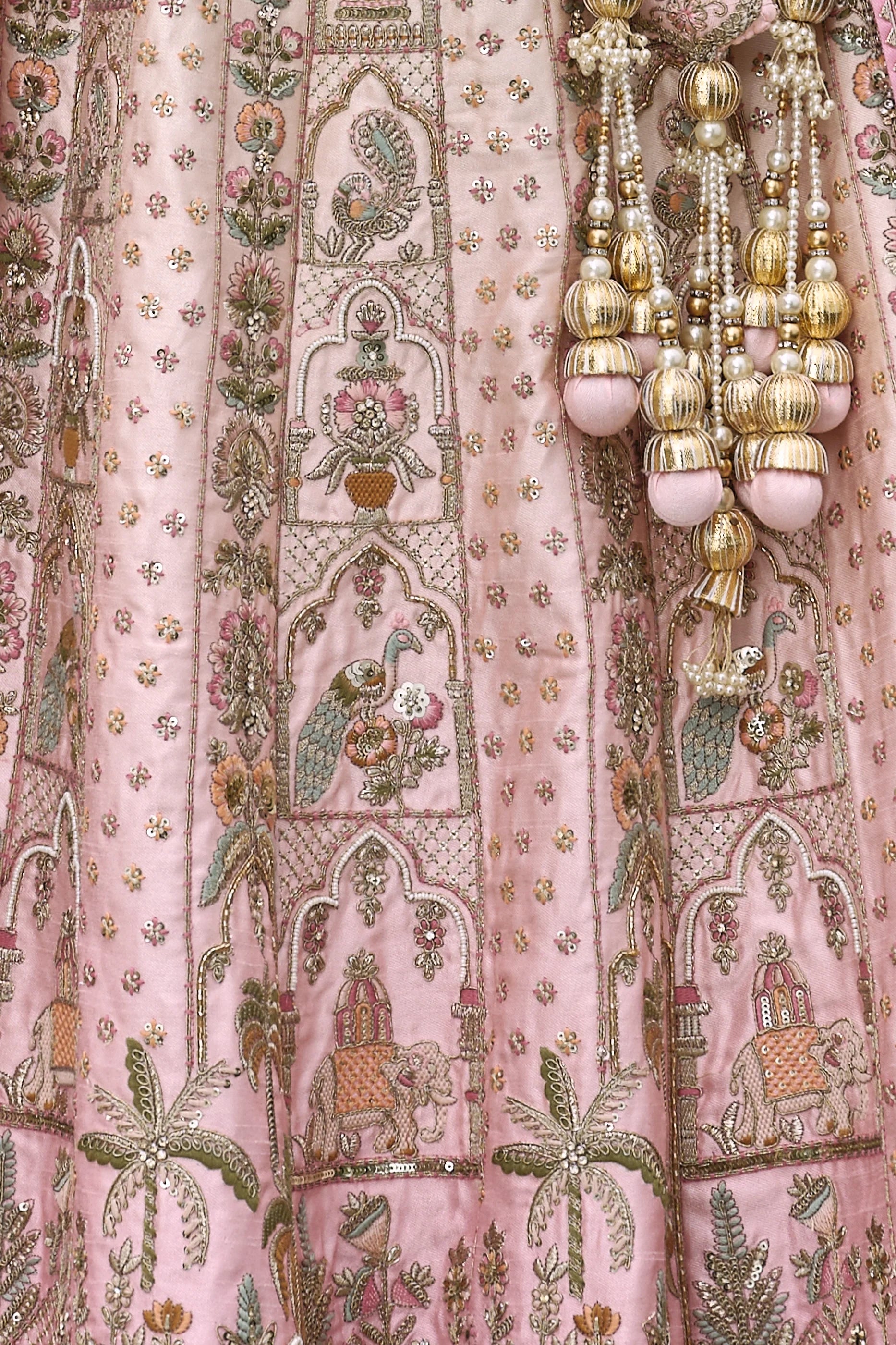 Light Pink Semi-Stitched Embroidered Silk Lehenga-SAR10543_5_SareeButa.com