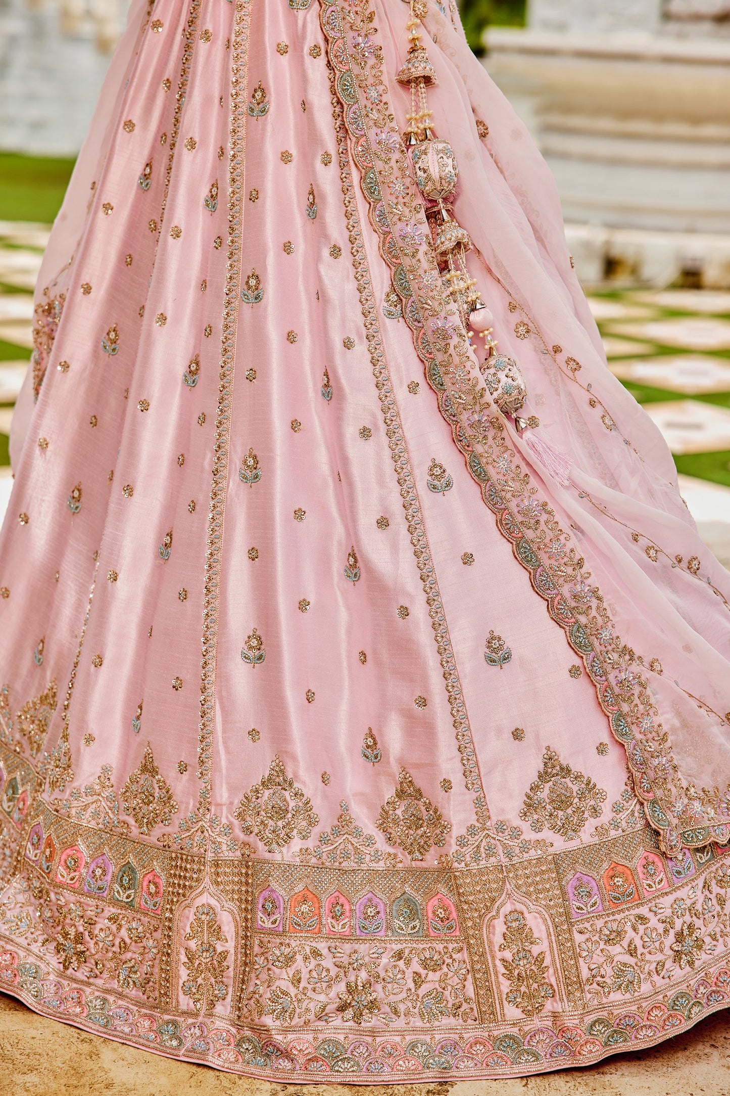 Light Pink Semi-Stitched Embroidered Silk Lehenga-SAR10694_5_SareeButa.com