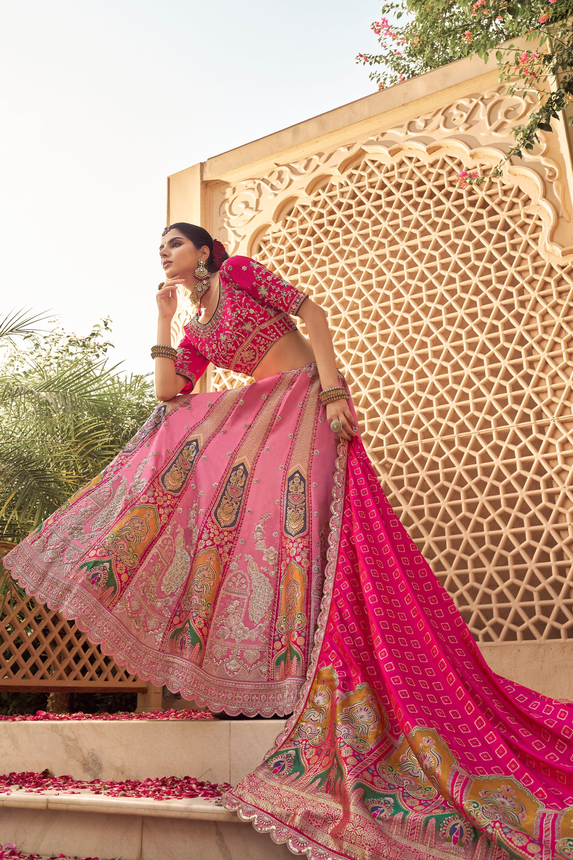 Light Pink Semi-Stitched Heavy Work Banarasi Lehenga-SAR10336_4_SareeButa.com