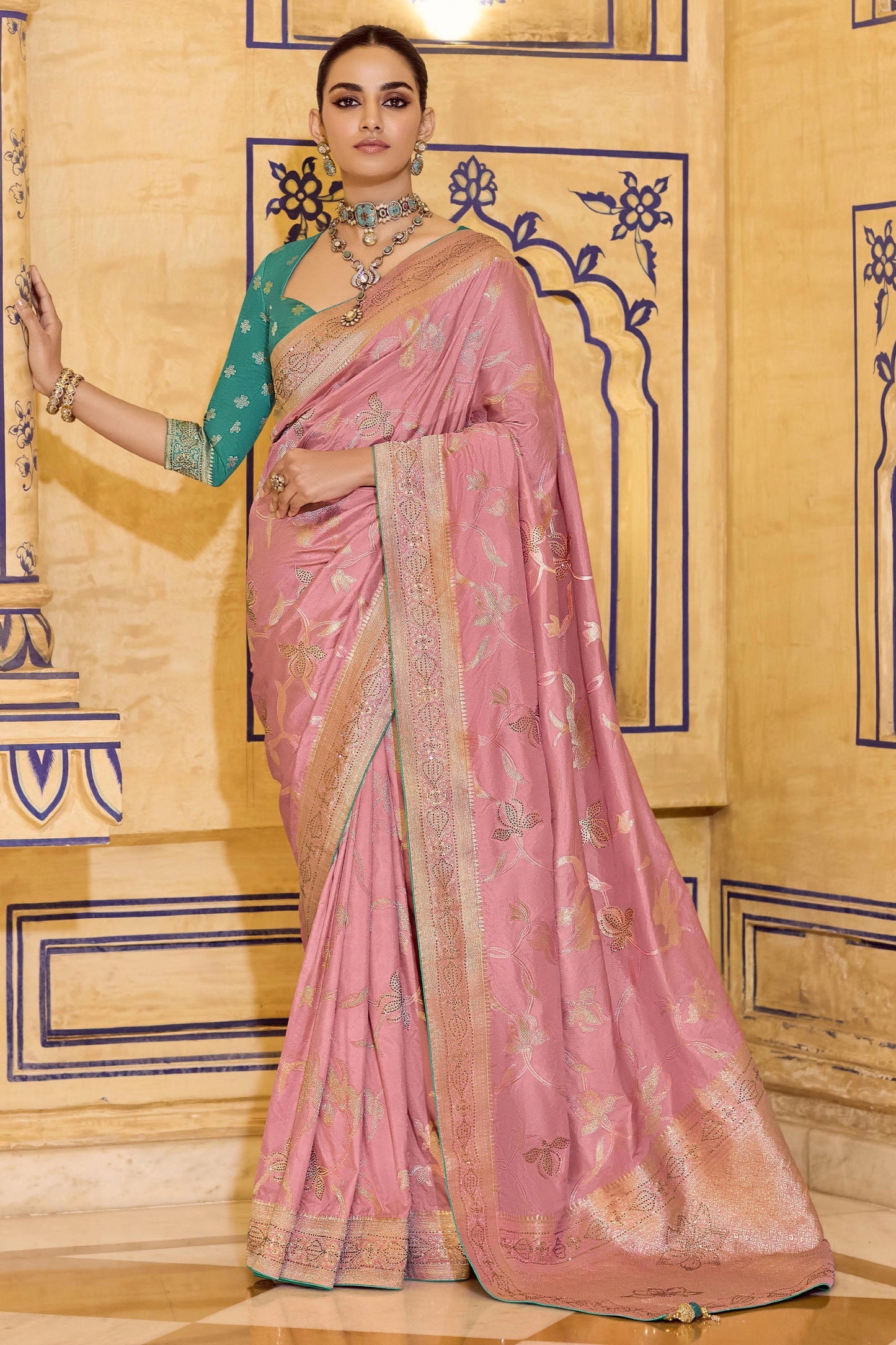 Light Pink Woven Crepe Silk Saree-SAR11168_1_SareeButa.com