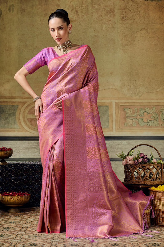 Light Pink Woven Silk Saree-SAR12916_1_SareeButa.com