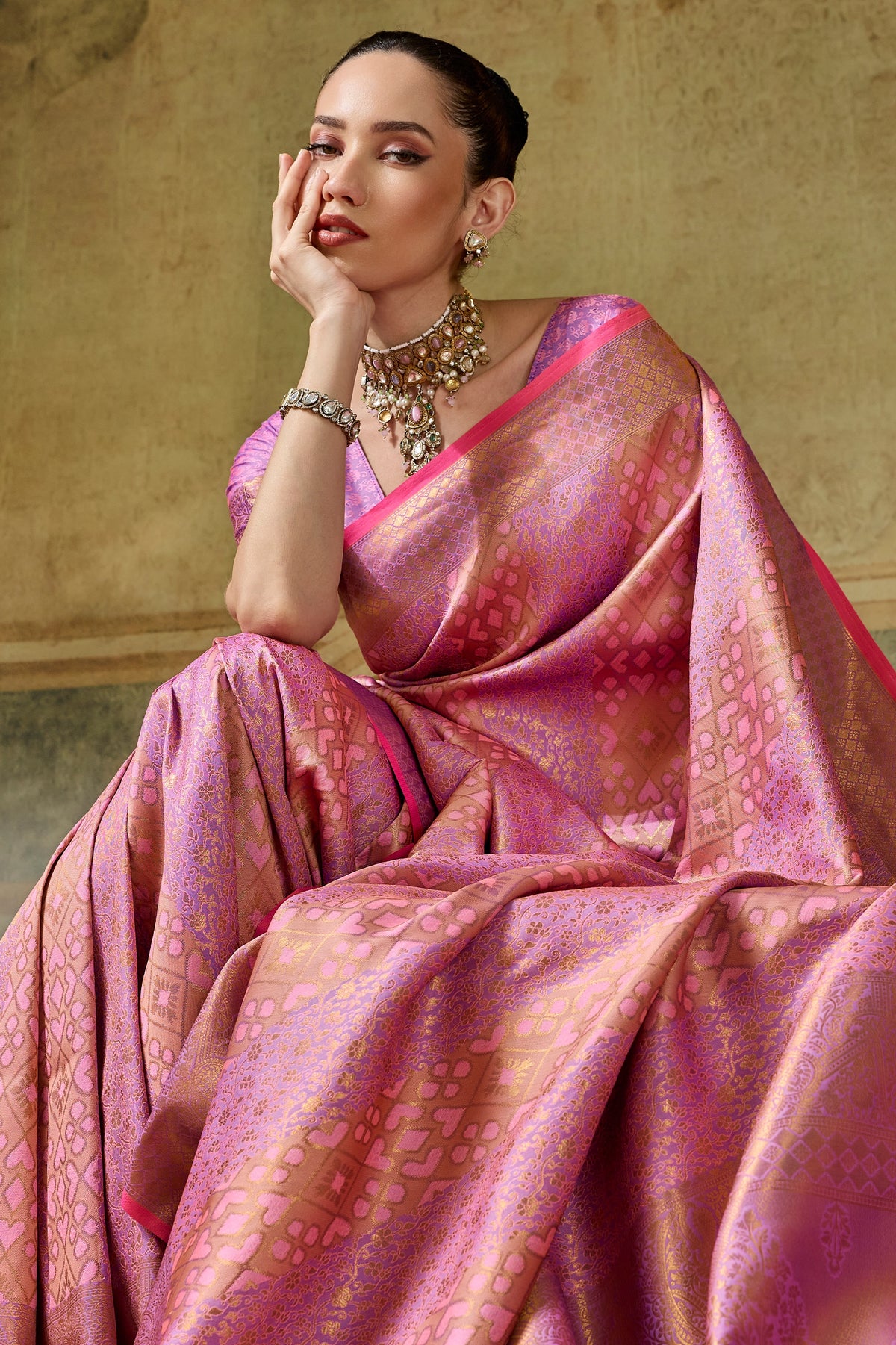 Light Pink Woven Silk Saree-SAR12916_2_SareeButa.com