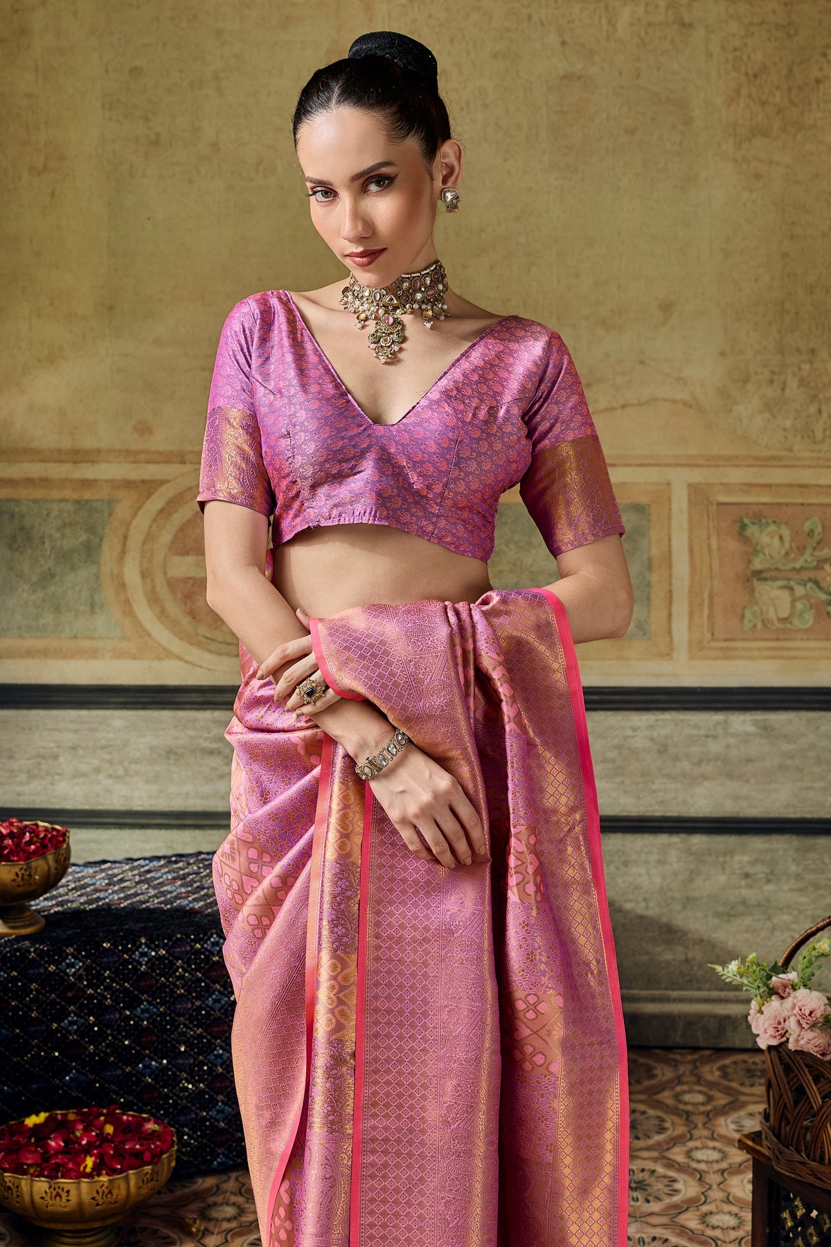 Light Pink Woven Silk Saree-SAR12916_5_SareeButa.com