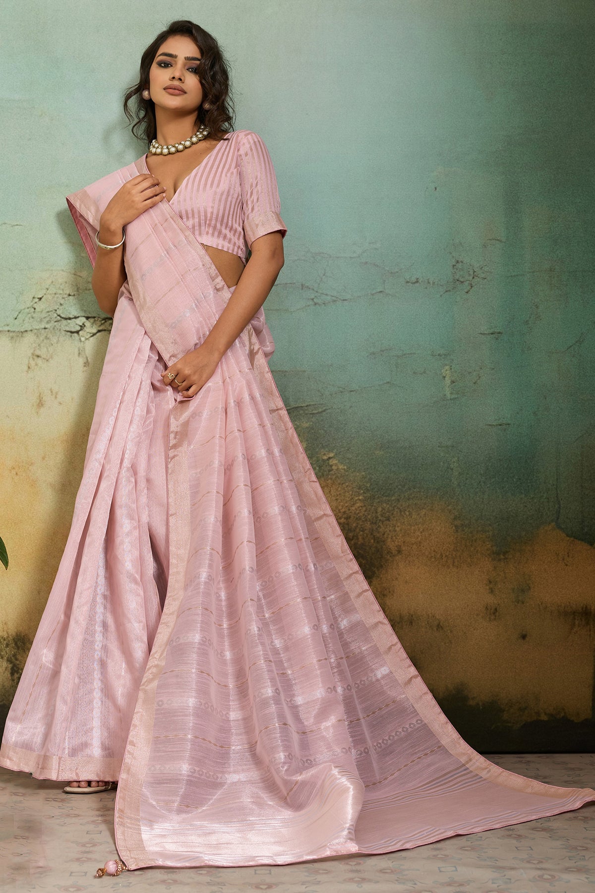 Light Pink Woven Tissue Linen Saree-SAR12923_3_SareeButa.com
