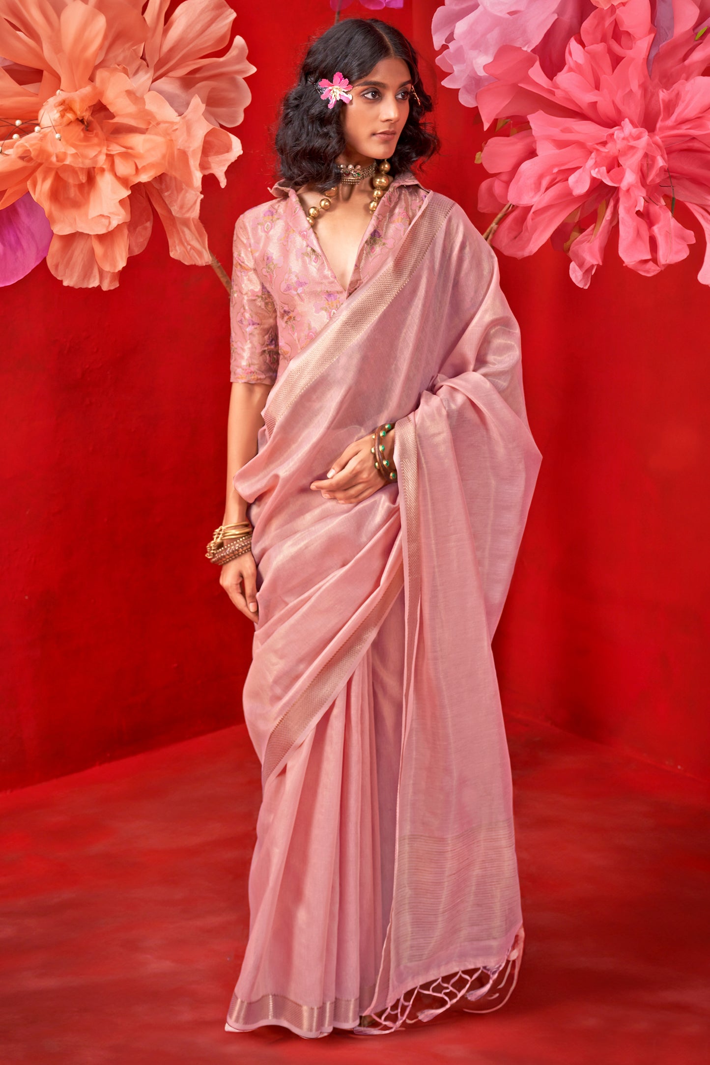 Light Pink Woven Tissue Silk Saree-SAR12398_1_SareeButa.com