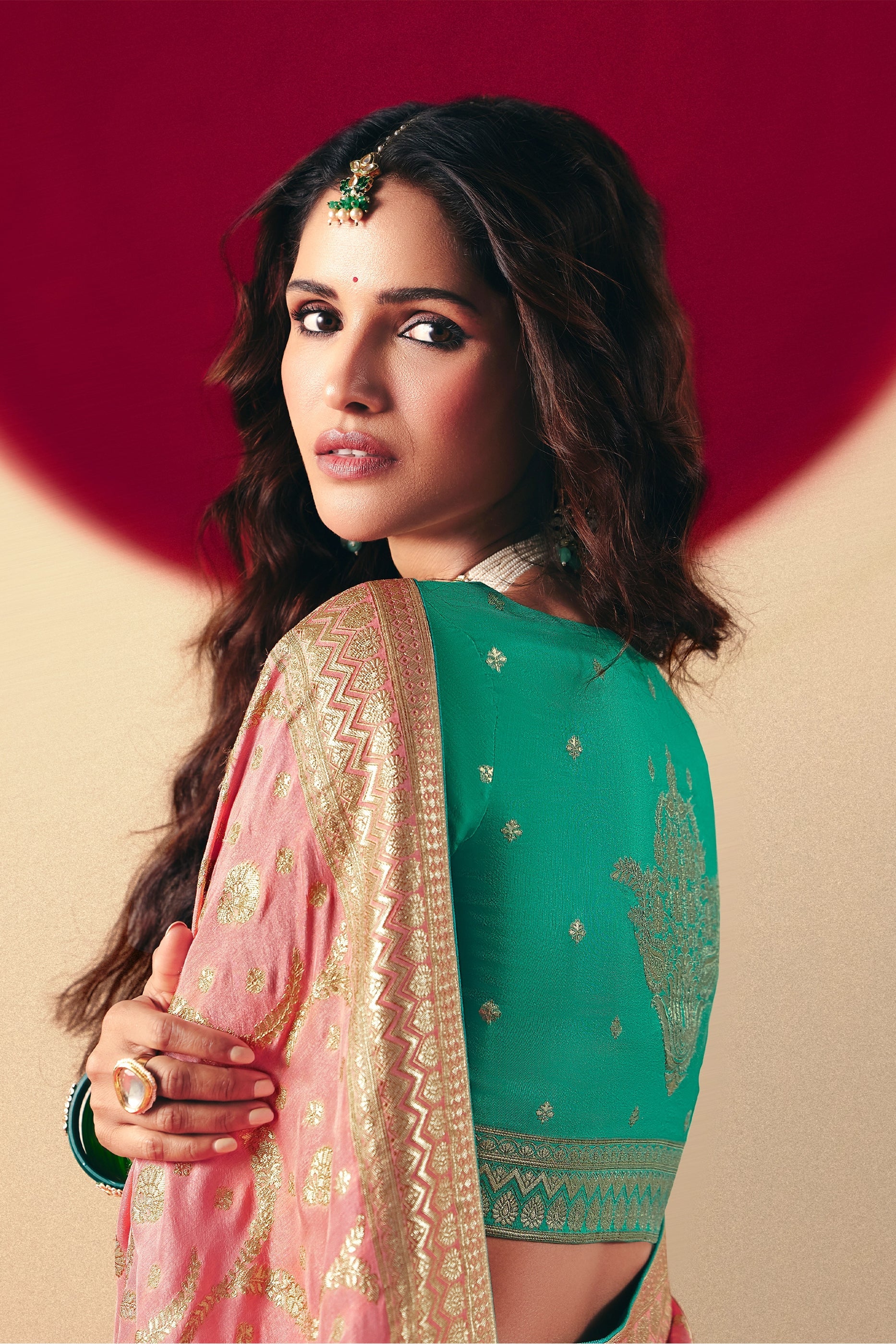 Light Pink Woven Viscose Silk Saree With Brocade Blouse-SAR10249_2_SareeButa.com