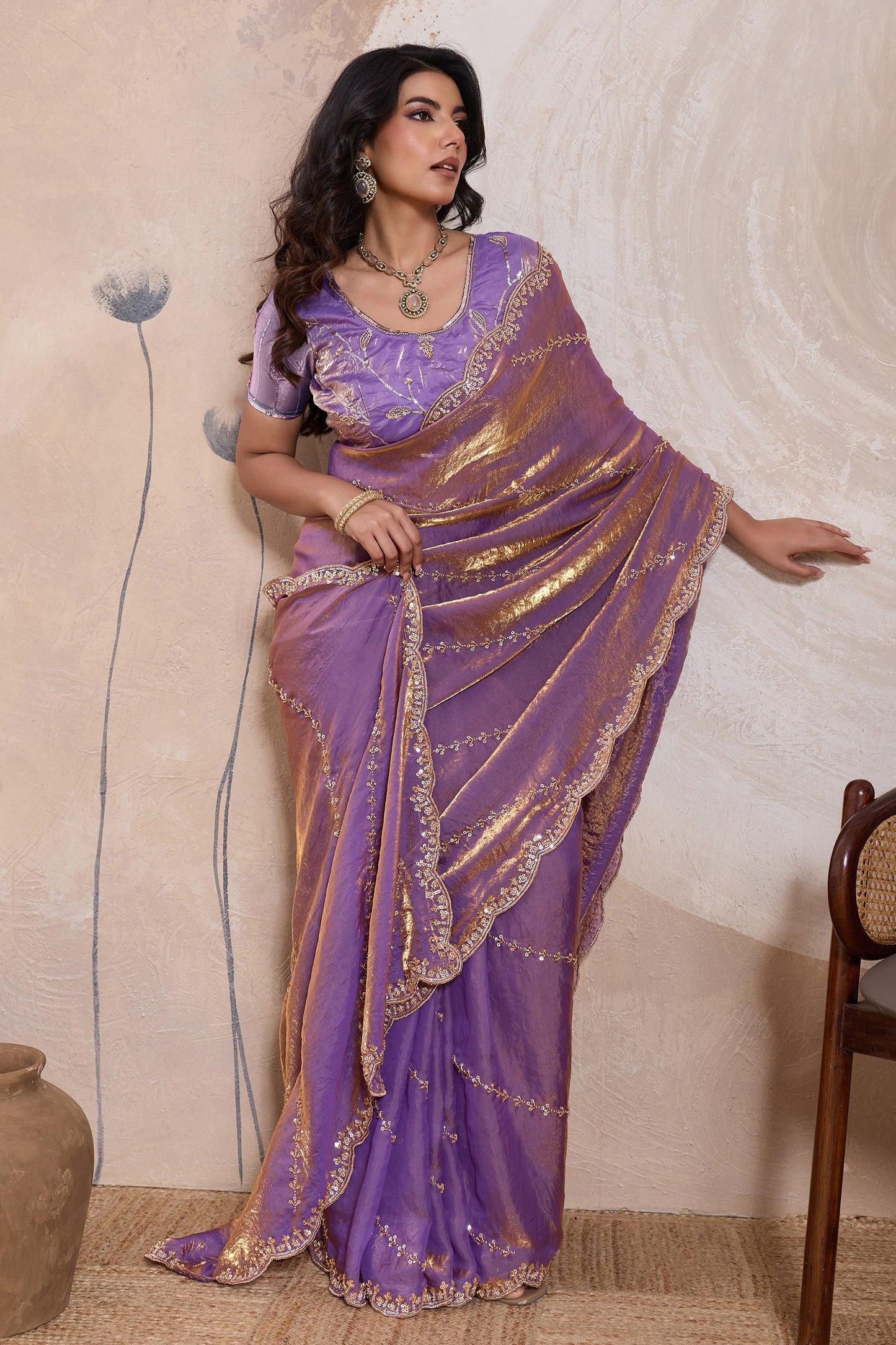Light Purple Embroidered Satin Saree-SAR11783_3_SareeButa.com