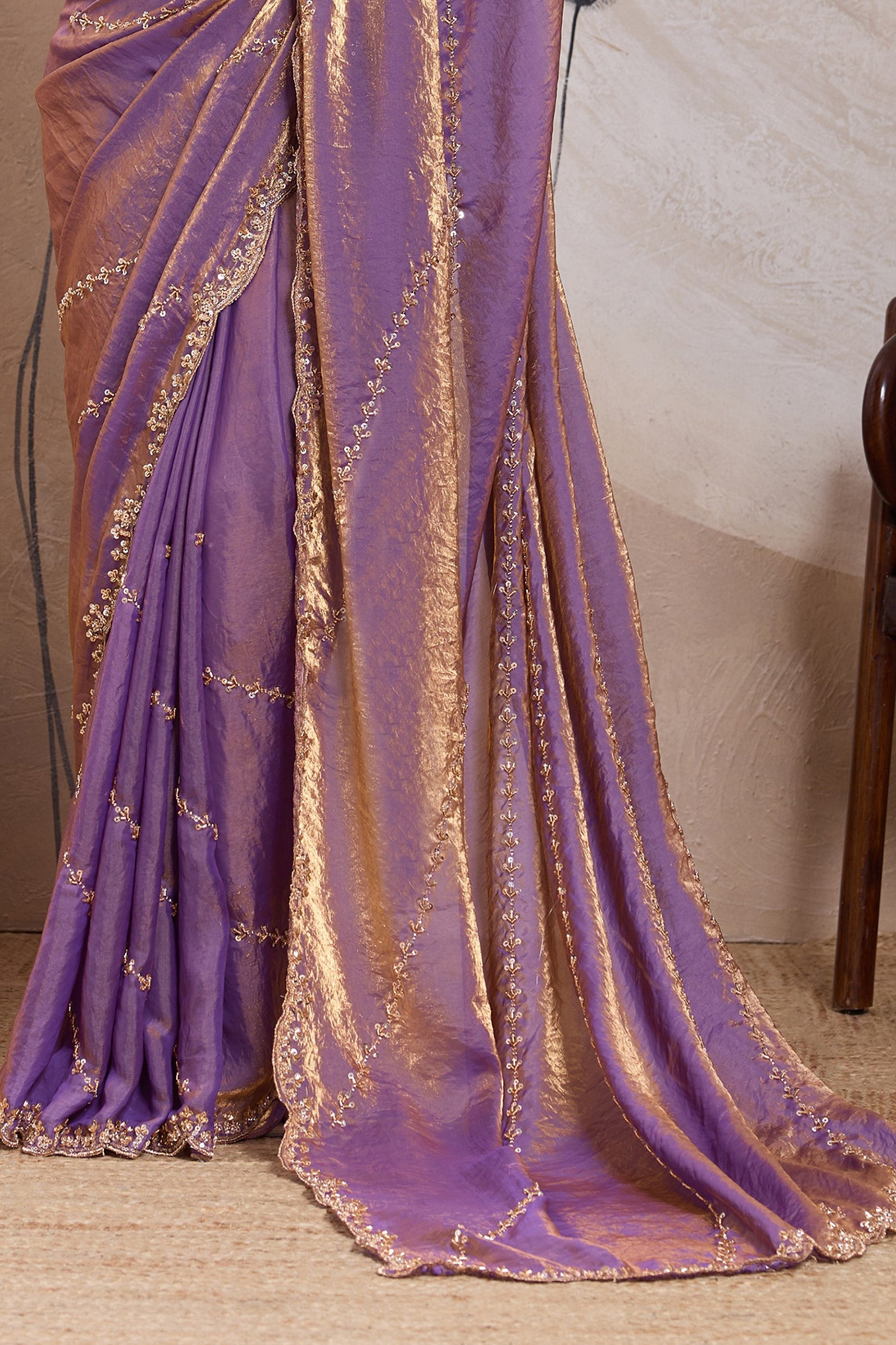 Light Purple Embroidered Satin Saree-SAR11783_5_SareeButa.com