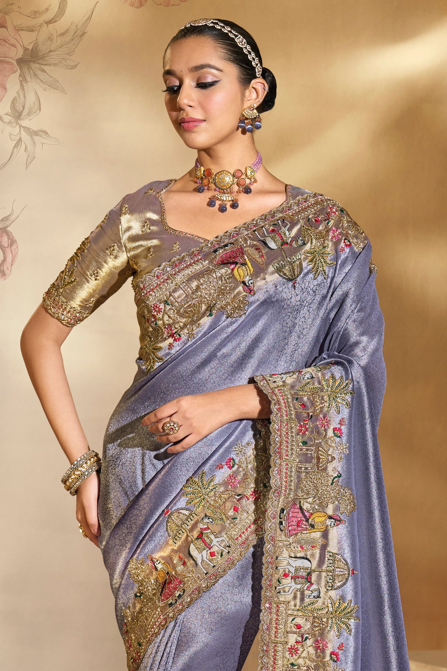 Light Purple Embroidered Woven Silk Saree-SAR10612_4_SareeButa.com