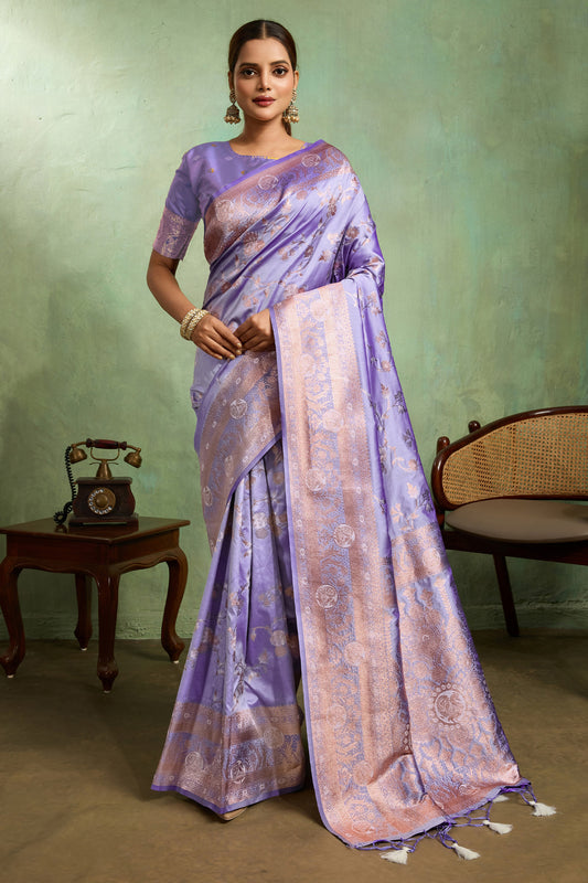 Light Purple Woven Banarasi Silk Saree-SAR11801_1_SareeButa.com
