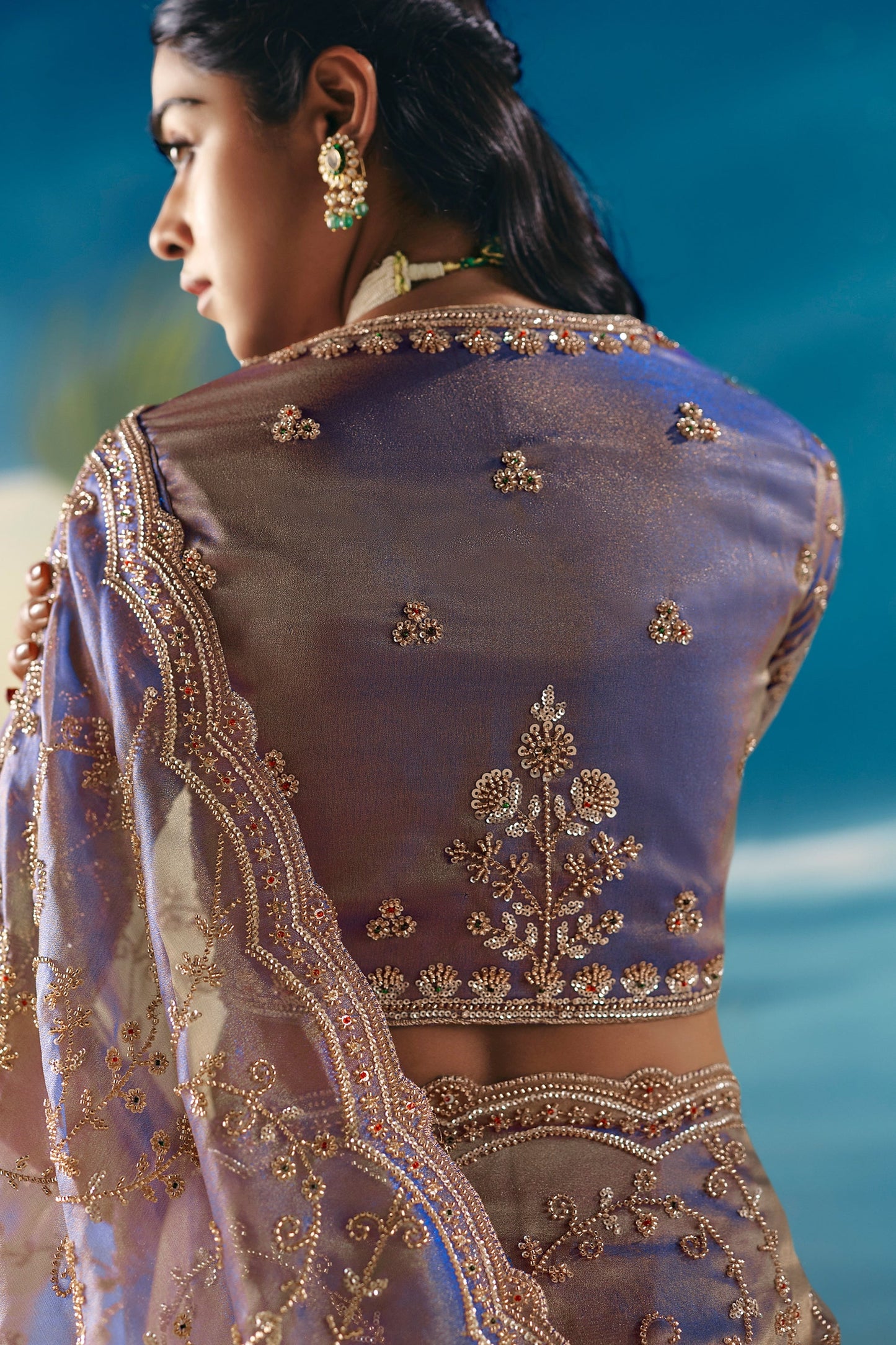 Lilac Embroidered Satin Organza Saree-SAR11044_3_SareeButa.com