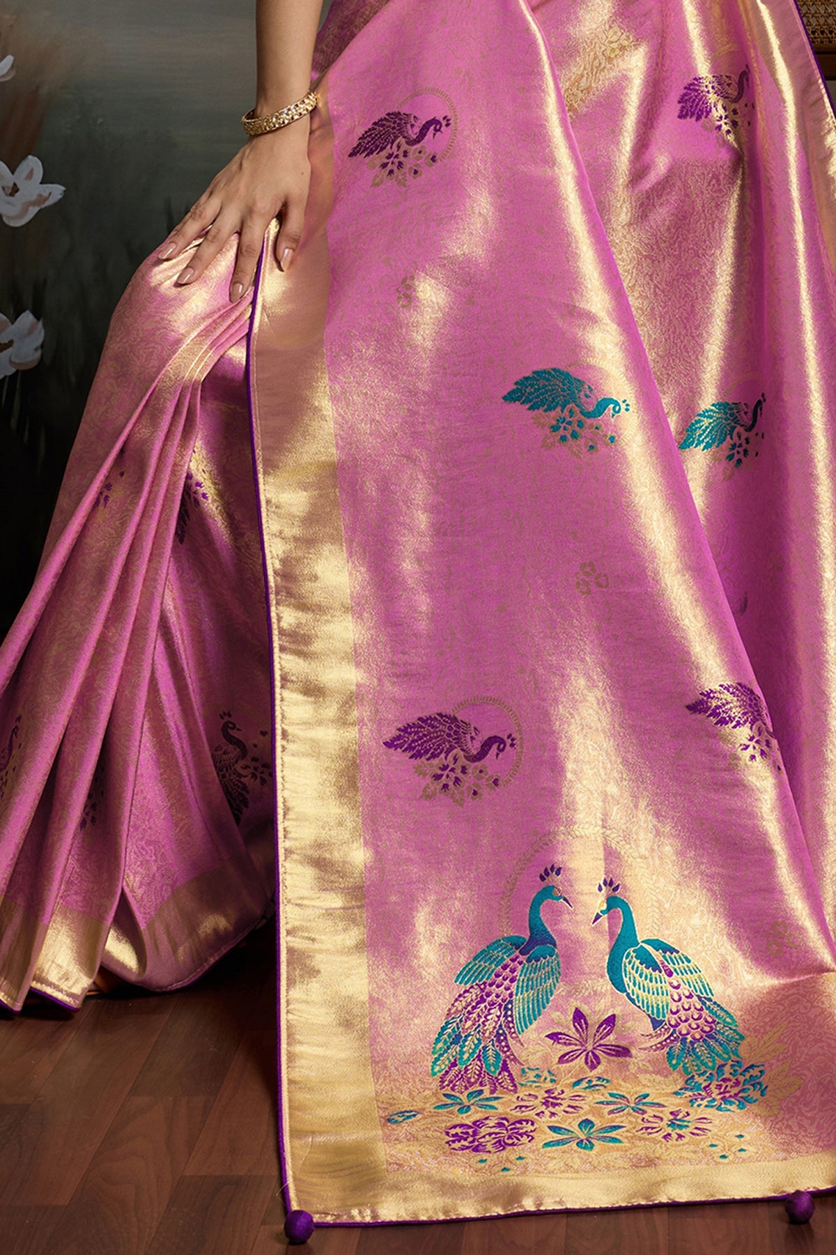 Lilac Metallic Woven Banarasi Saree-SAR12932_6_SareeButa.com