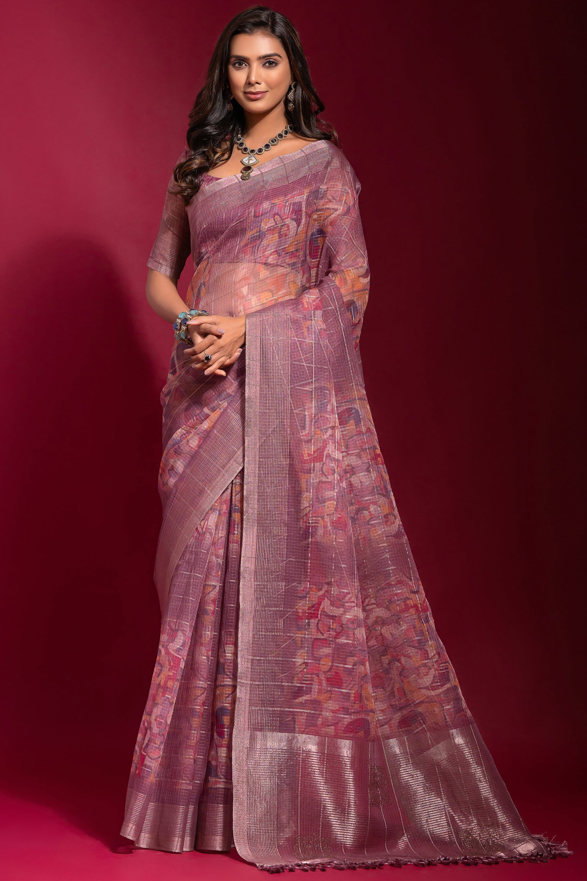 lilac-printed-linen-silk-saree-zb132499_1_SareeButa.com