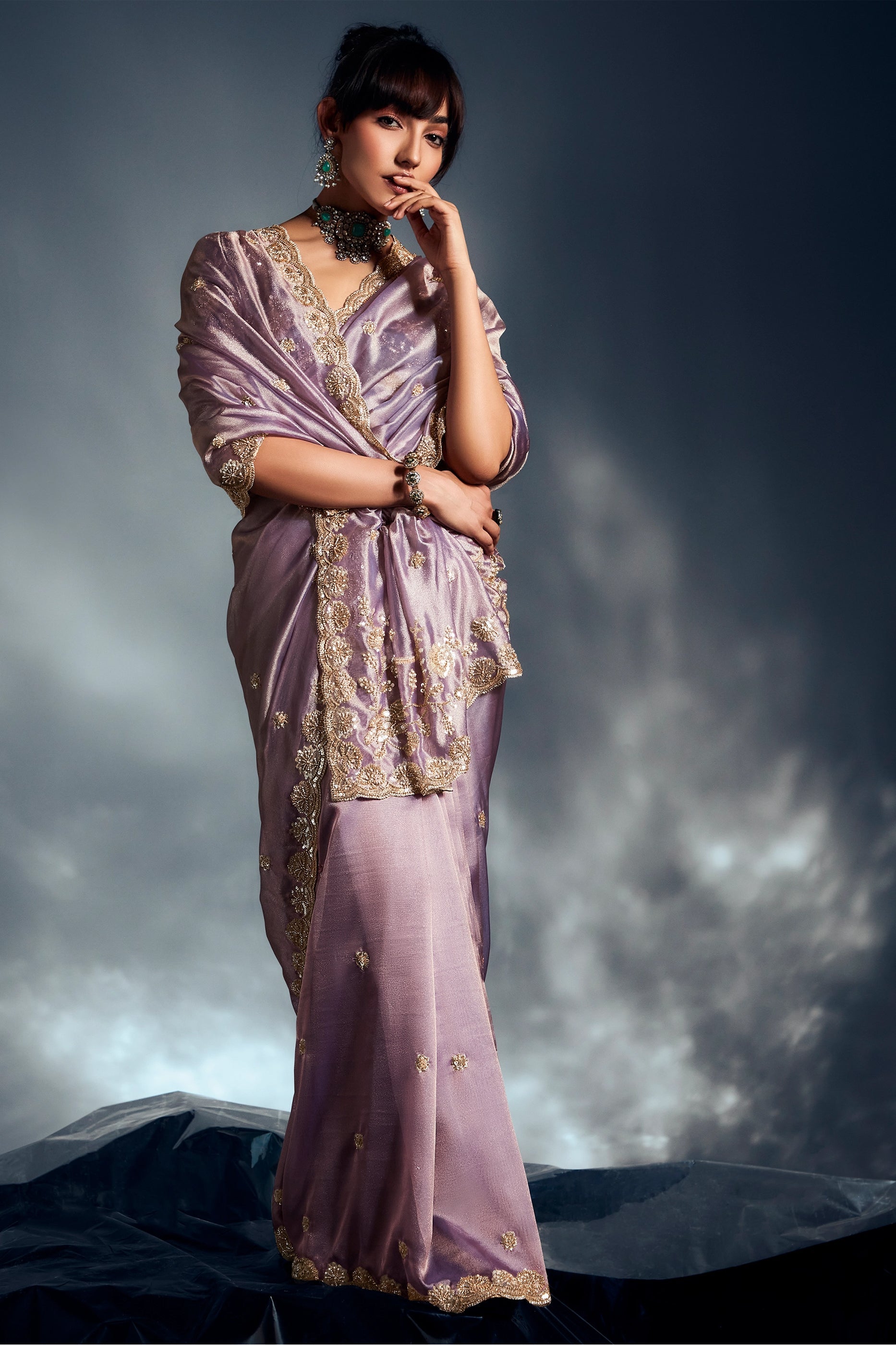 Lilac Purple Embroidered Tissue Silk Saree-SAR10219_5_SareeButa.com