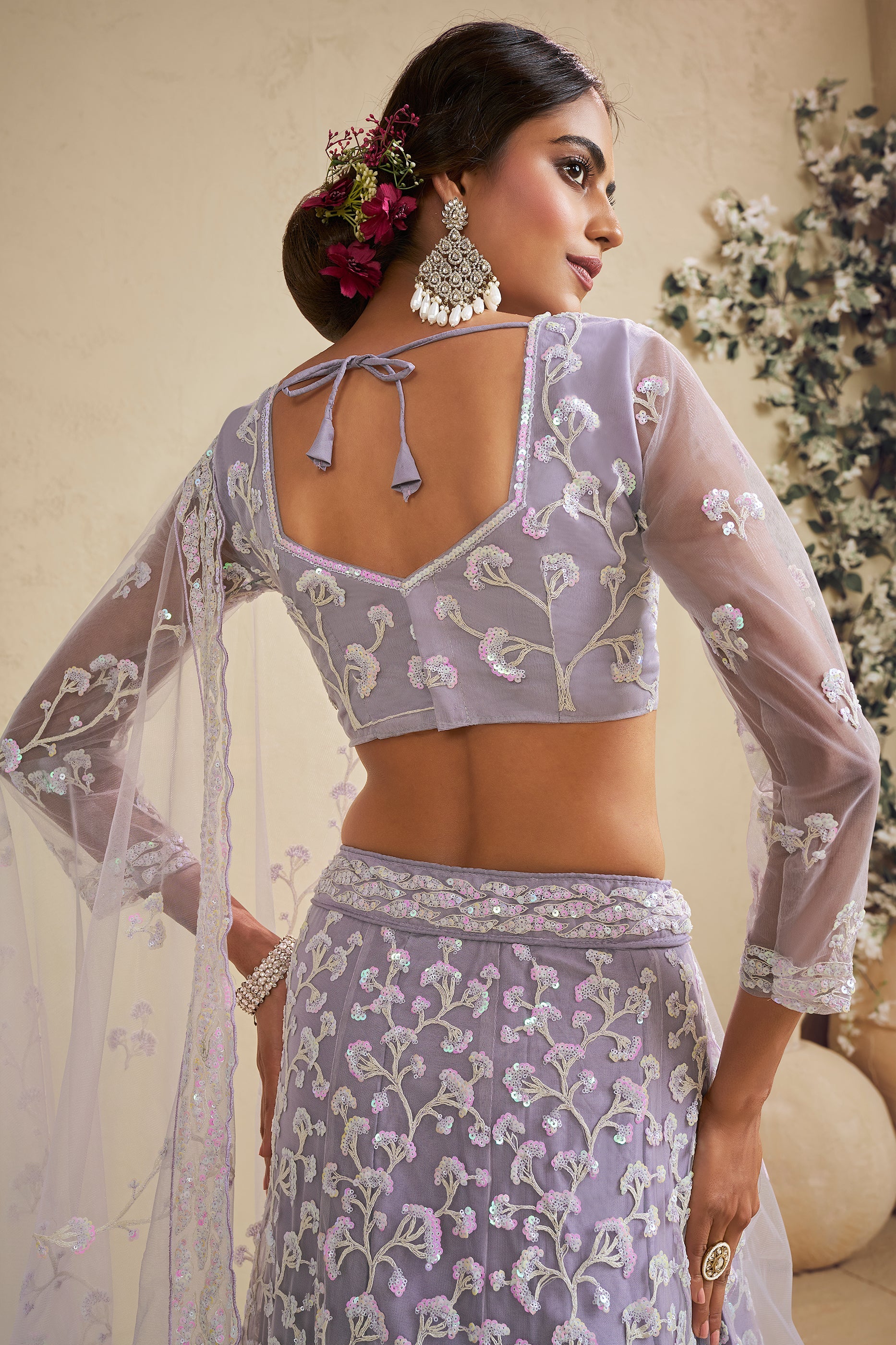 Purple Readymade Embroidered Net Lehenga-SAR10042_5_SareeButa.com