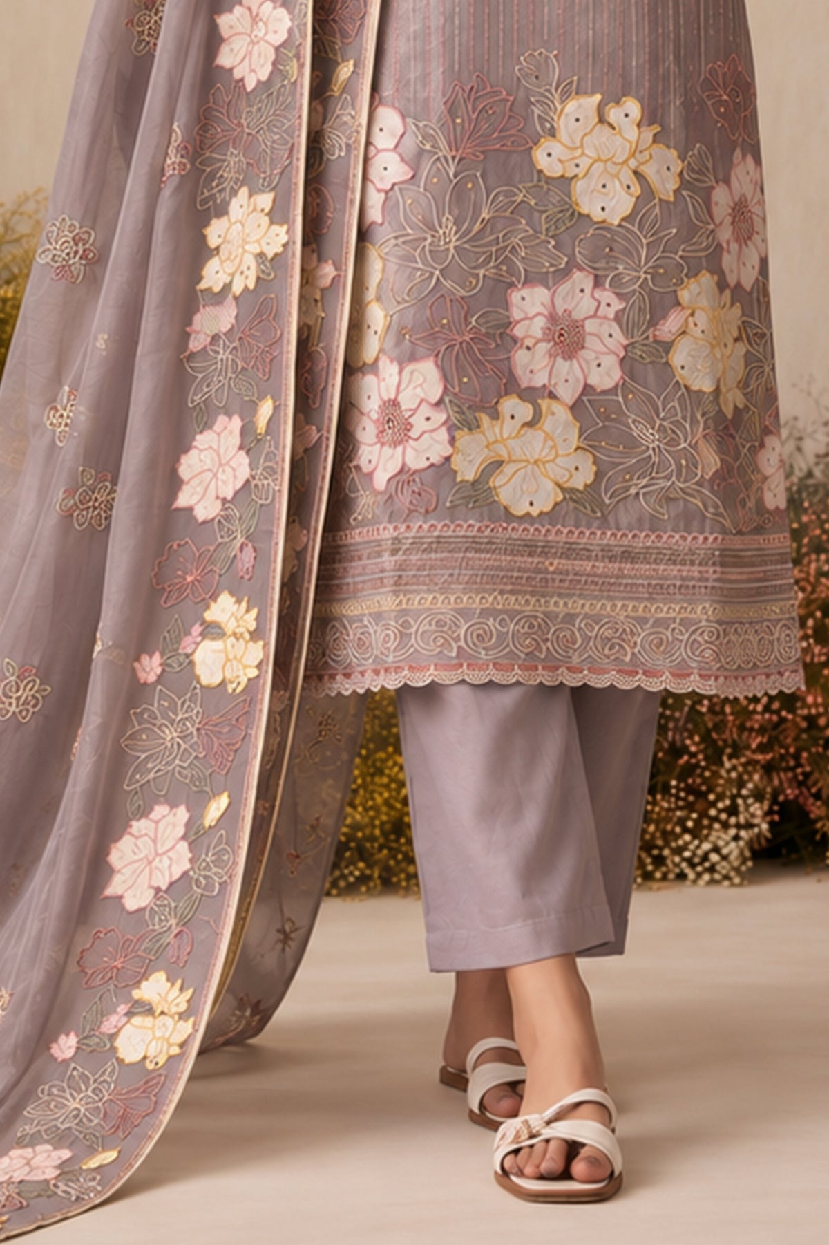 Lilac Readymade Embroidered Shimmer Silk Suit-SAR13336_5_SareeButa.com