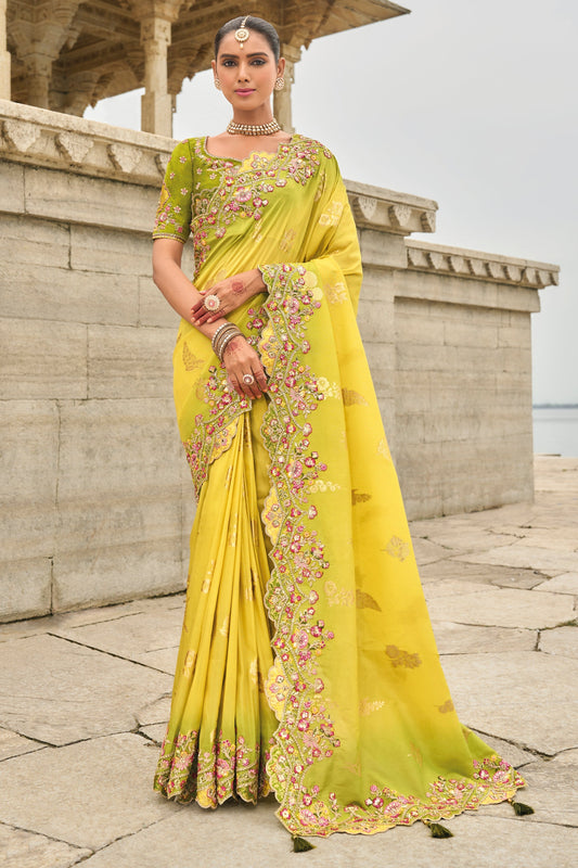 Lime Green Banarasi Saree-ZB133319_1_SareeButa.com