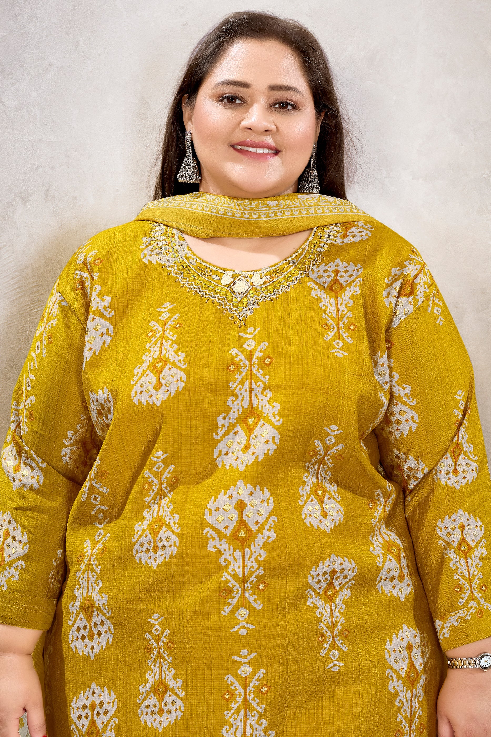 Lime Yellow Readymade Viscose Suit-SAR11766_3_SareeButa.com