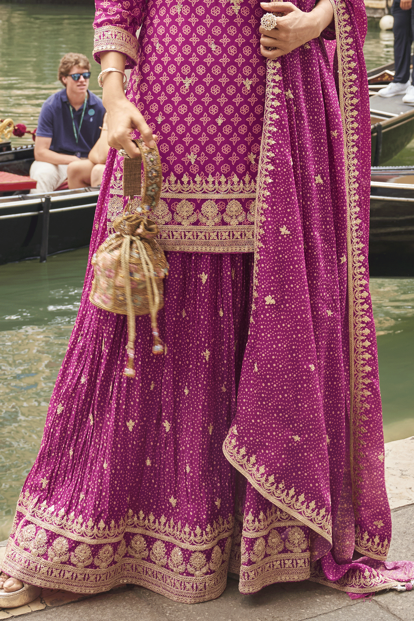 Magenta Readymade Embroidered Silk Suit-SS901_4_SareeButa.com