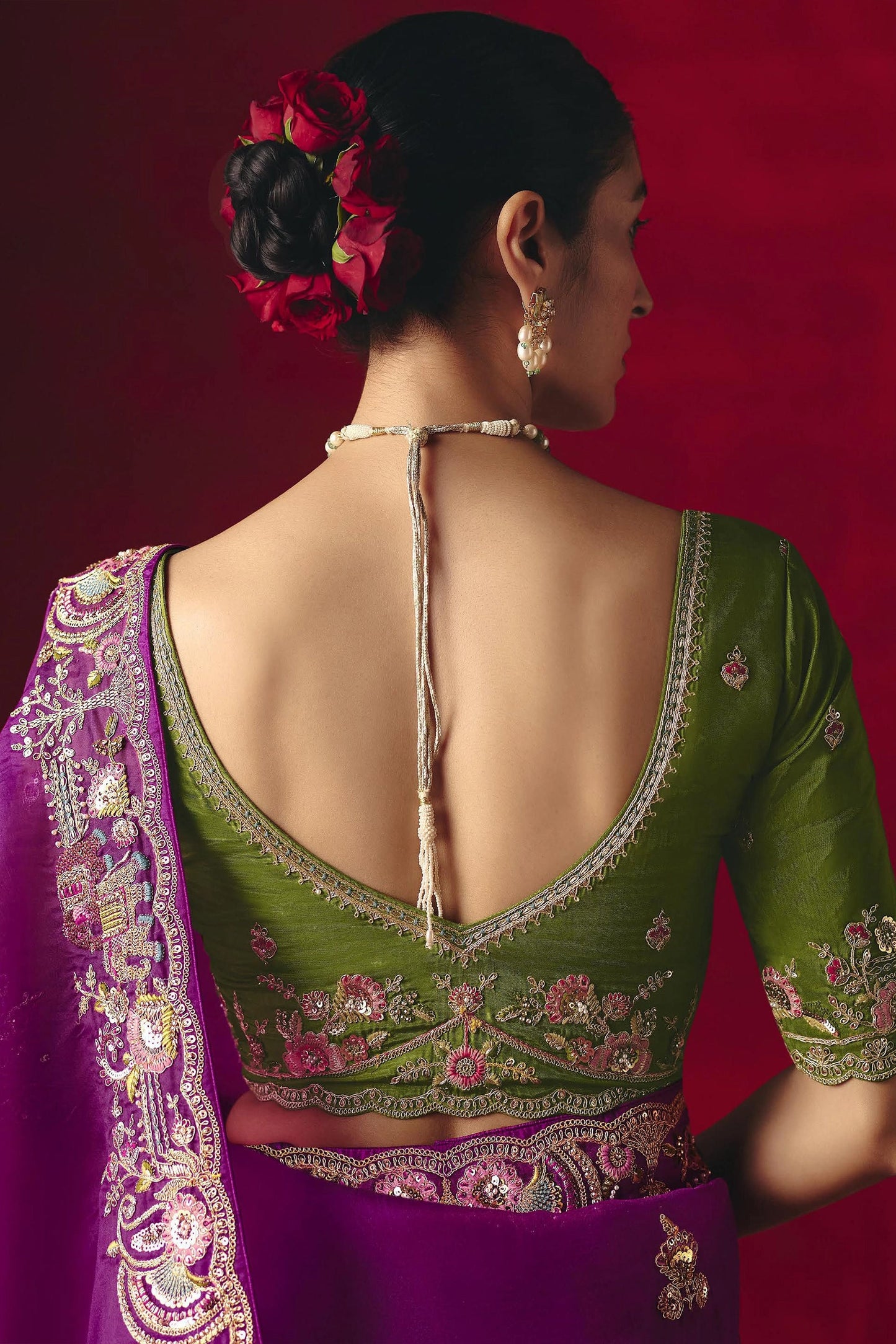 Magenta Embroidered Tissue Silk Saree-SAR11457_4_SareeButa.com