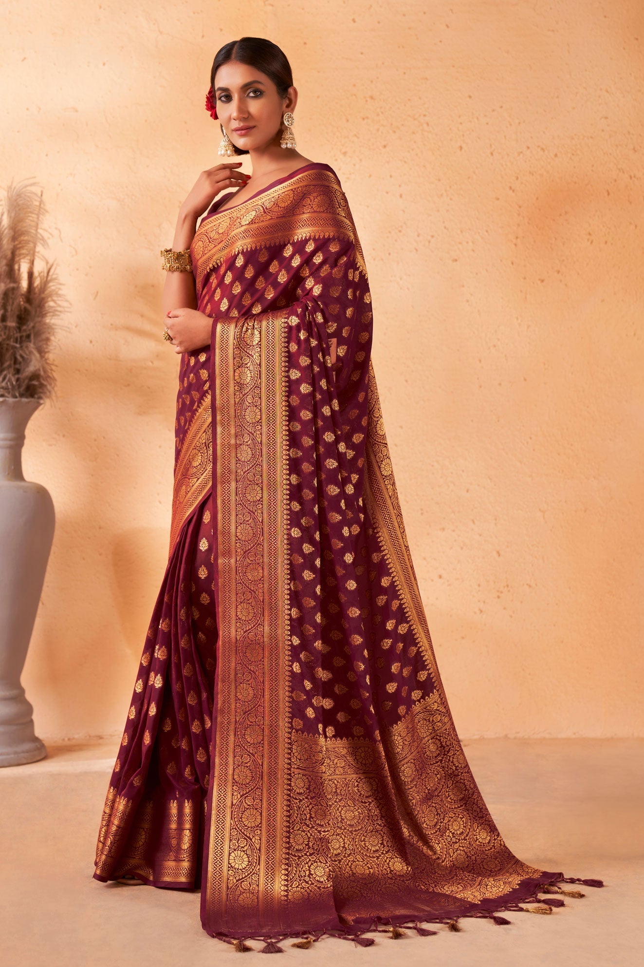 maroon-georgette-saree-zb130346_1_SareeButa.com