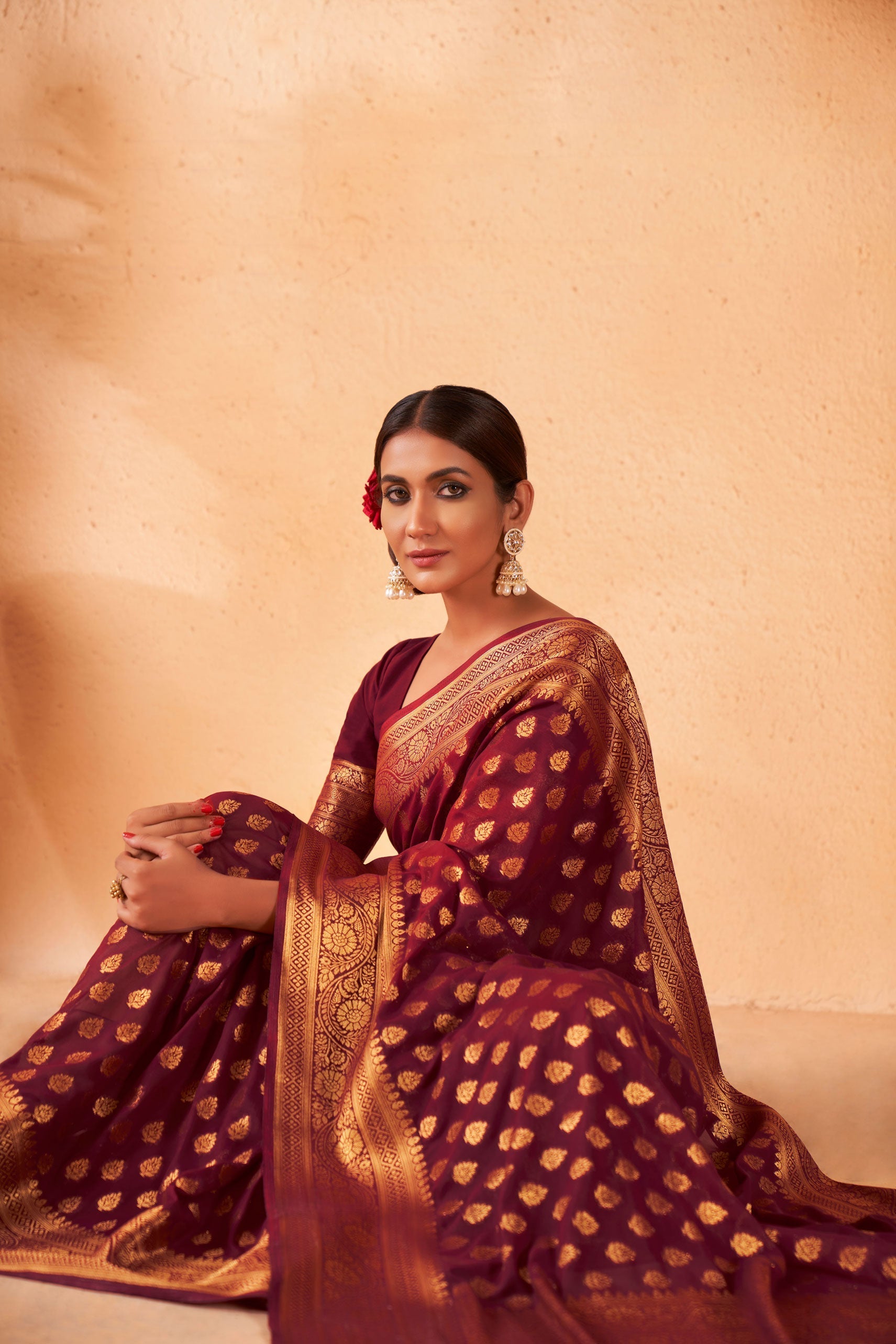 maroon-georgette-saree-zb130346_2_SareeButa.com