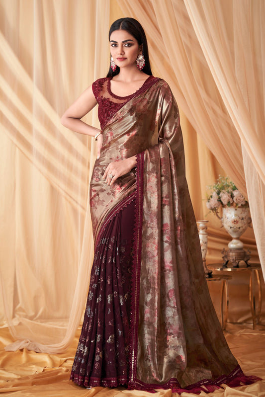 maroon-sequined-satin-georgette-saree-zb131075_1_SareeButa.com