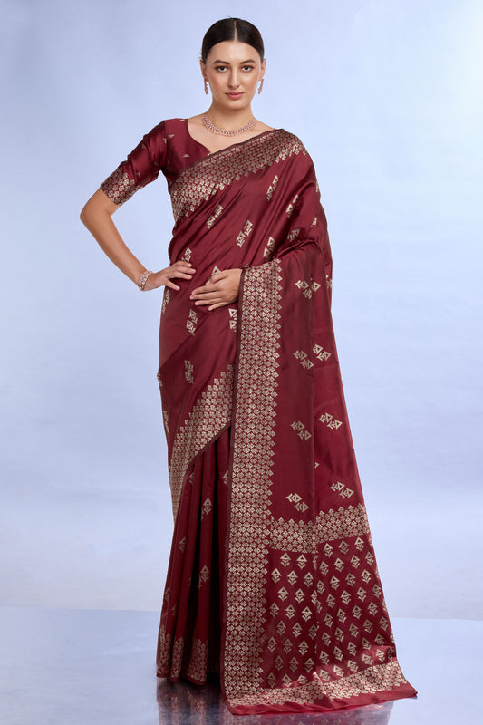 maroon-woven-silk-saree-zb132185_1_SareeButa.com