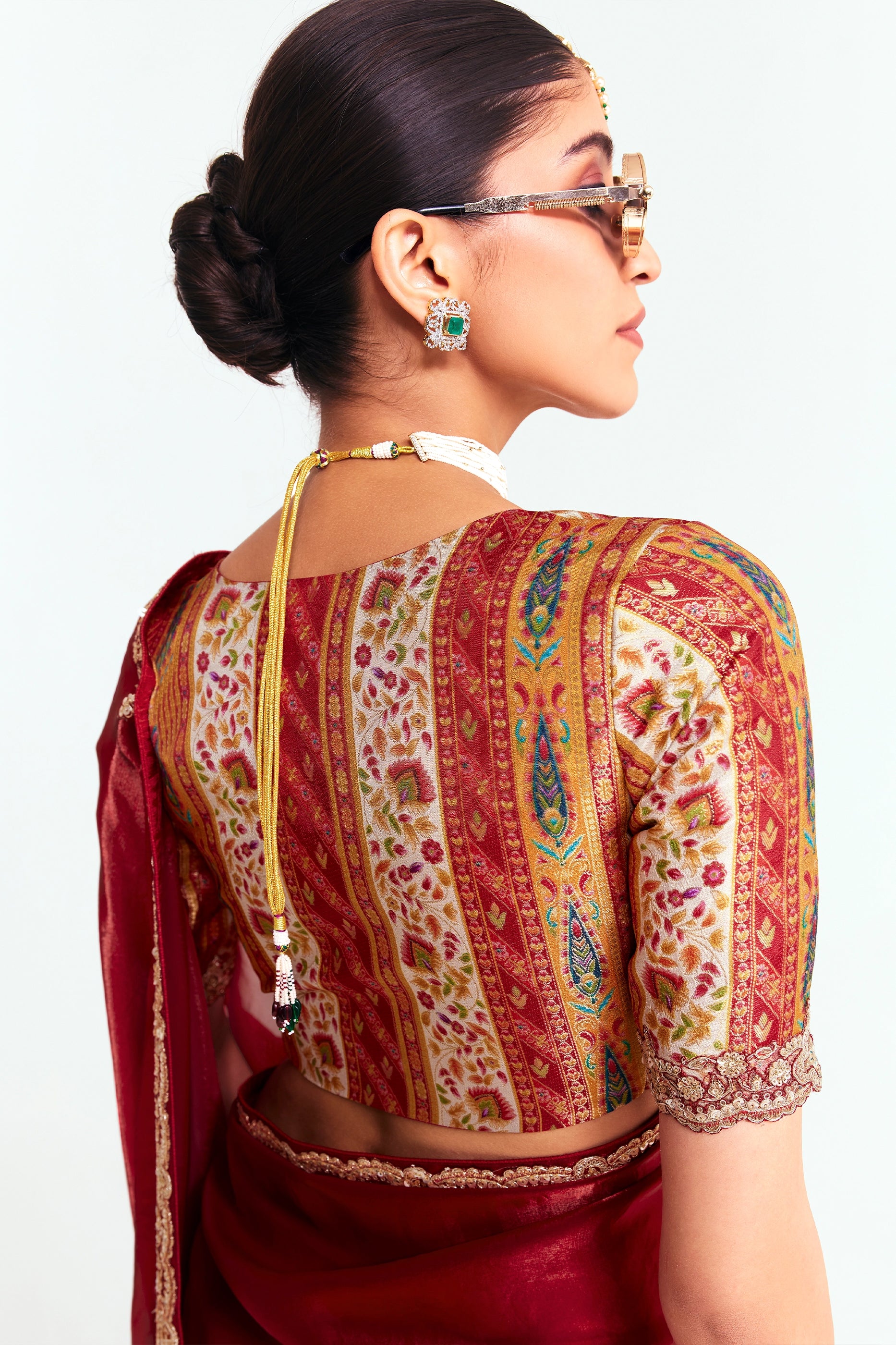 Maroon Embroidered Satin Organza Saree-SAR12251_4_SareeButa.com