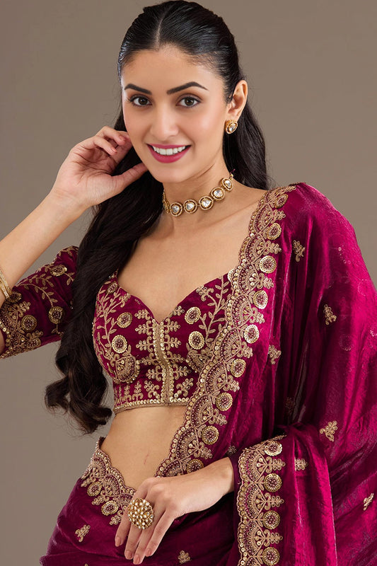 Maroon Embroidered Tissue Saree-SAR12581_2_SareeButa.com