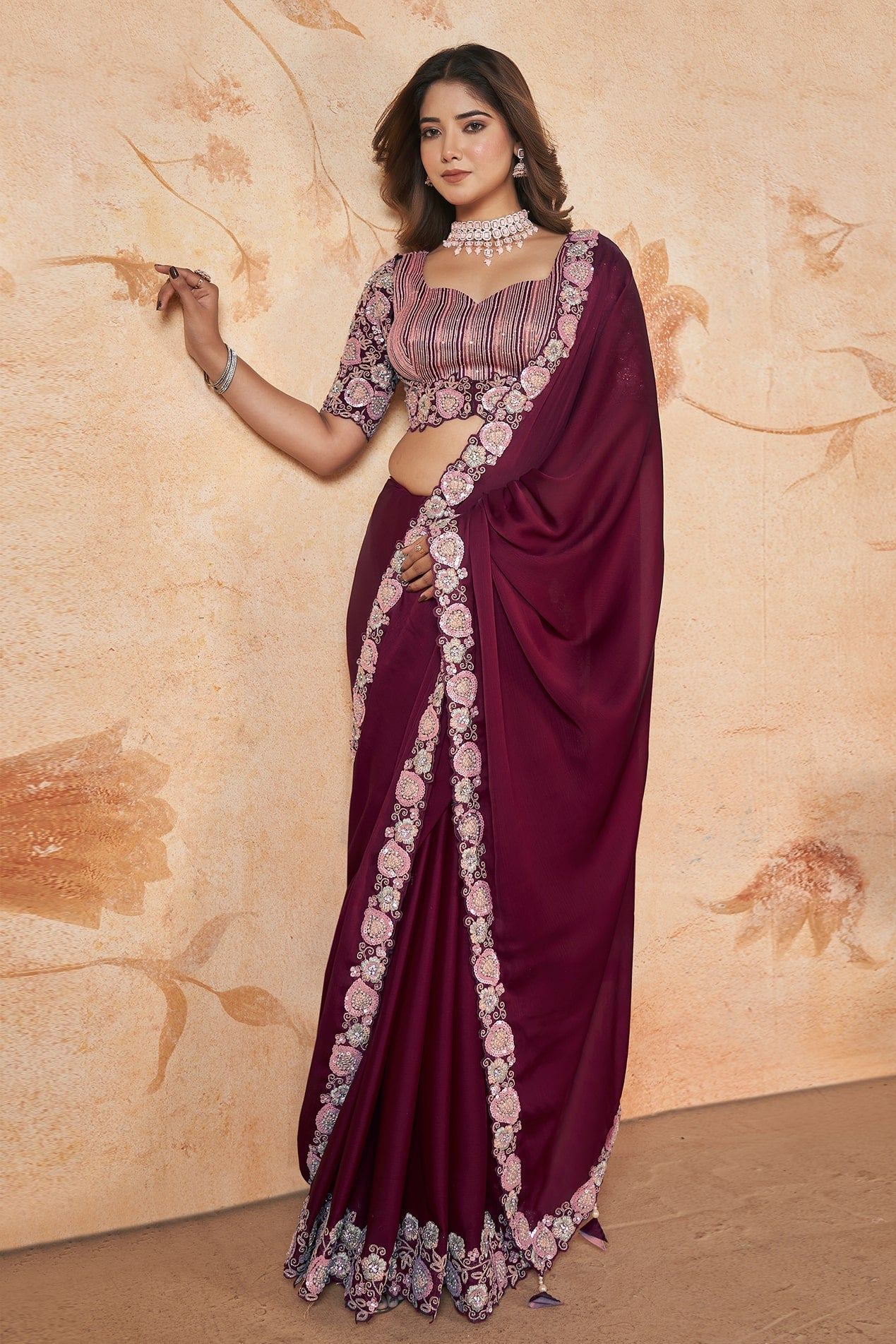 maroon-satin-chiffon-silk-saree-zb140001_2_SareeButa.com