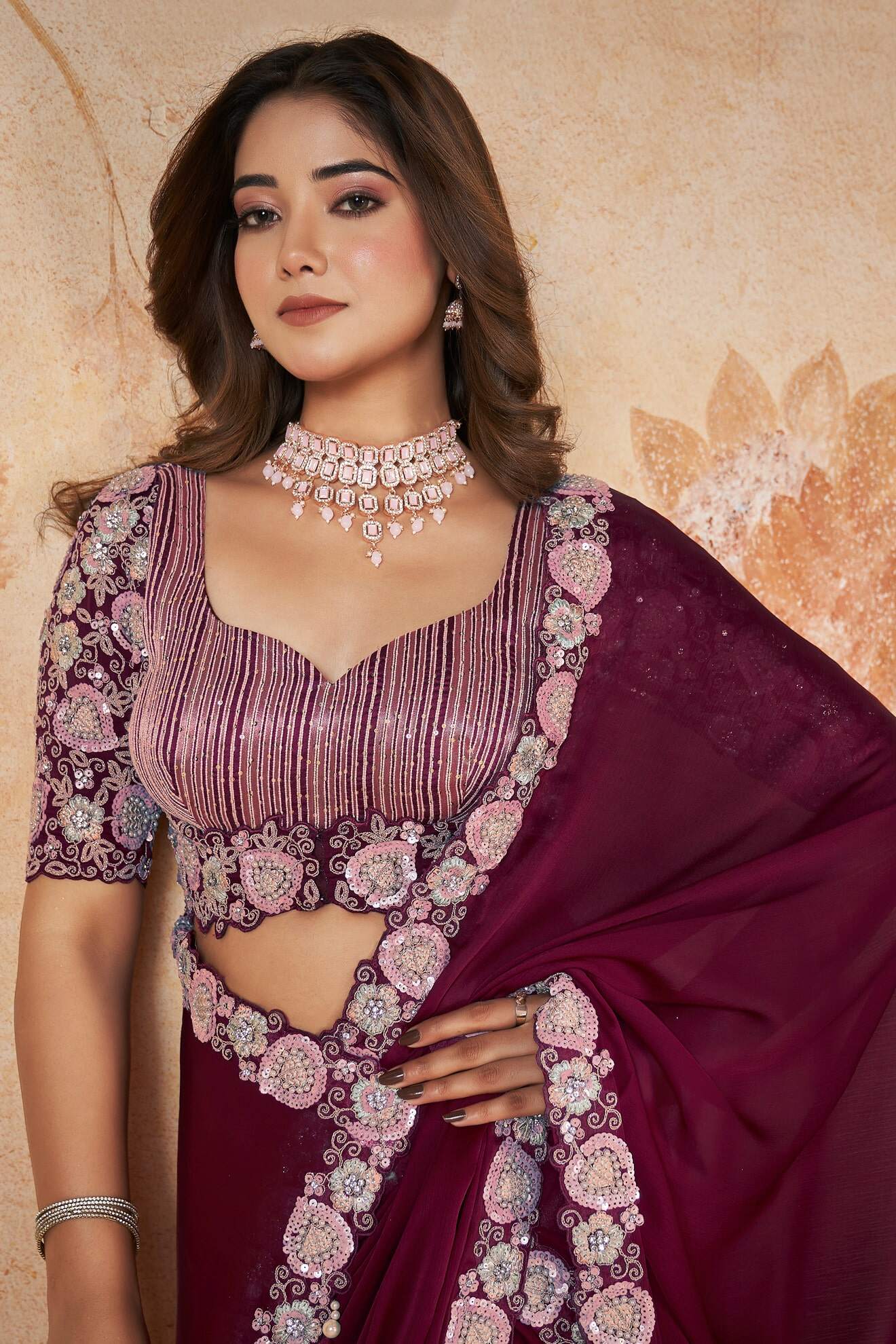 maroon-satin-chiffon-silk-saree-zb140001_3_SareeButa.com