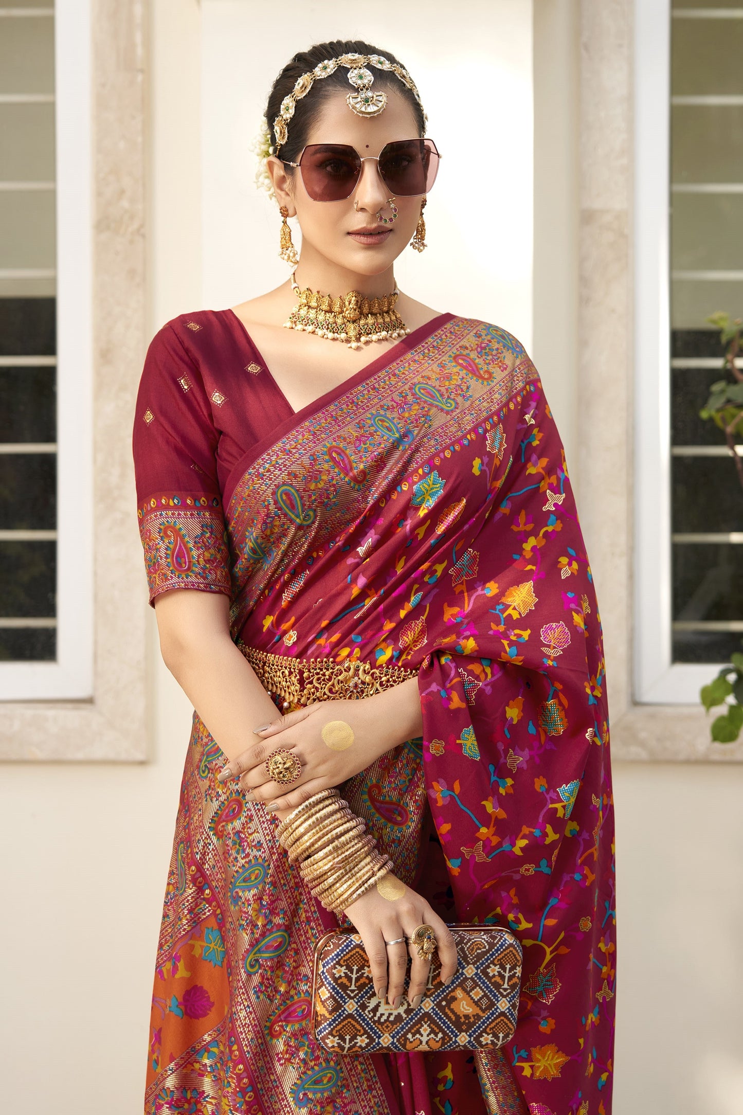 maroon-tussar-silk-saree-zb130473_2_SareeButa.com