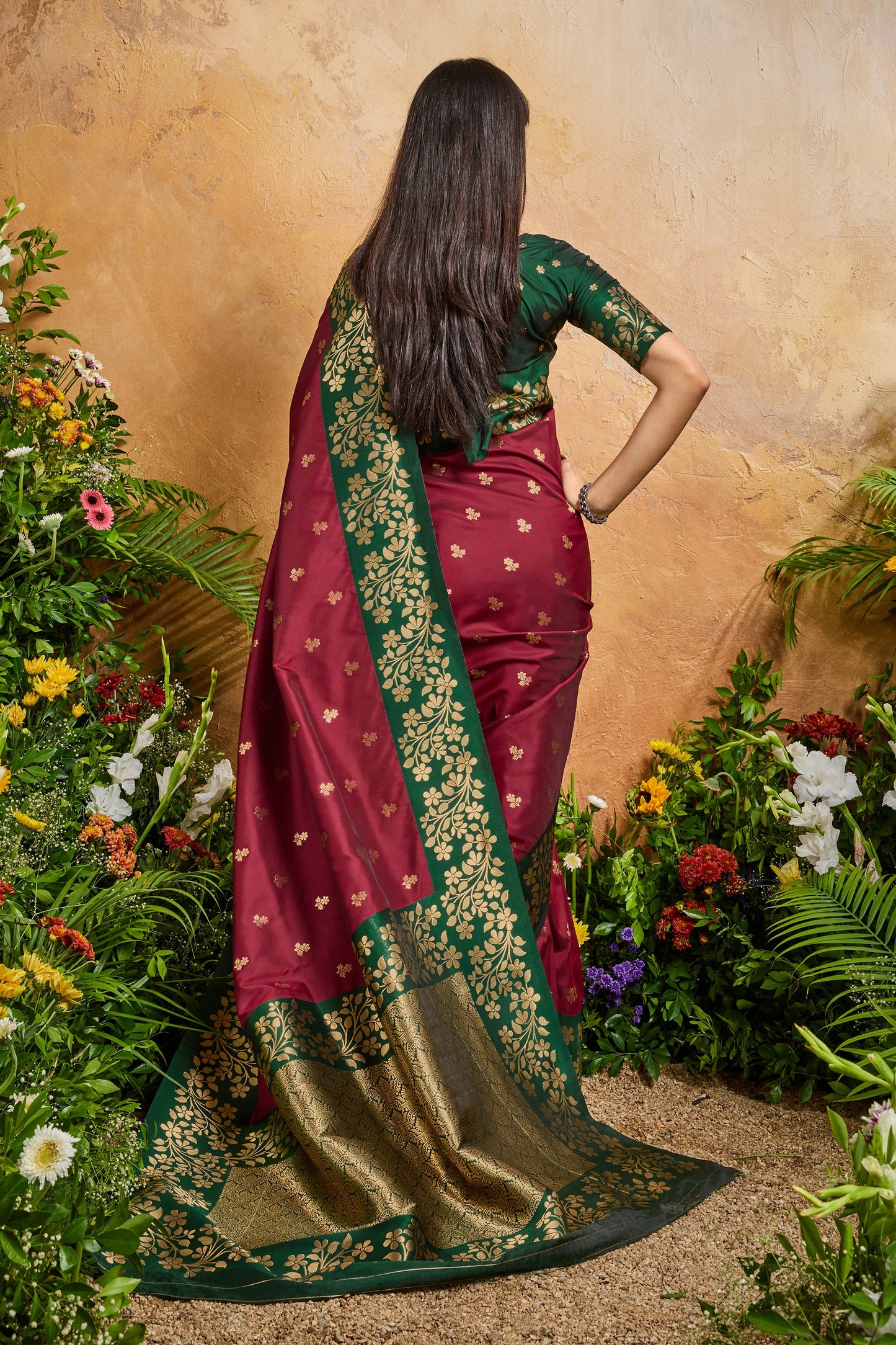 Maroon Woven Silk Saree-SAR12324_3_SareeButa.com